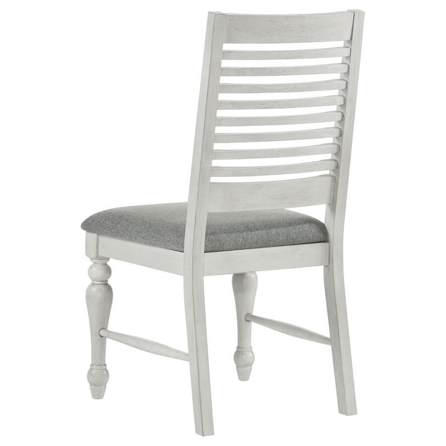 

    
 Order  Rustic White/Dark Grey Wood Side Chair Set 2PCS Coaster Aventine 108242
