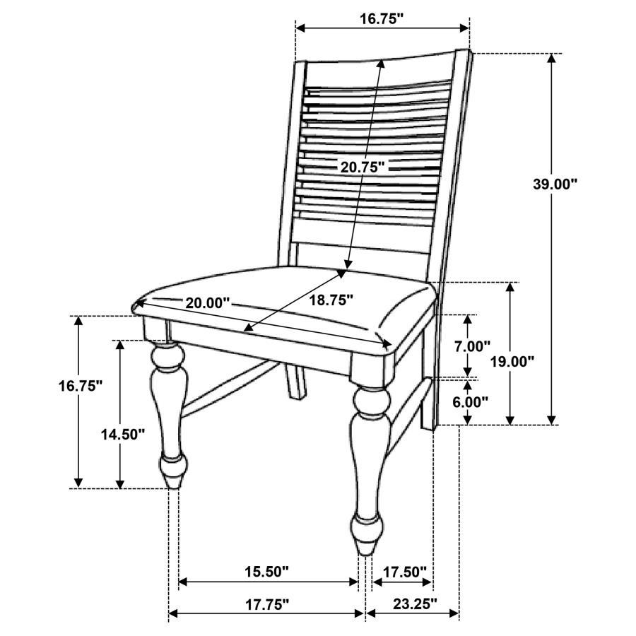 

    
 Photo  Rustic White/Dark Grey Wood Side Chair Set 2PCS Coaster Aventine 108242
