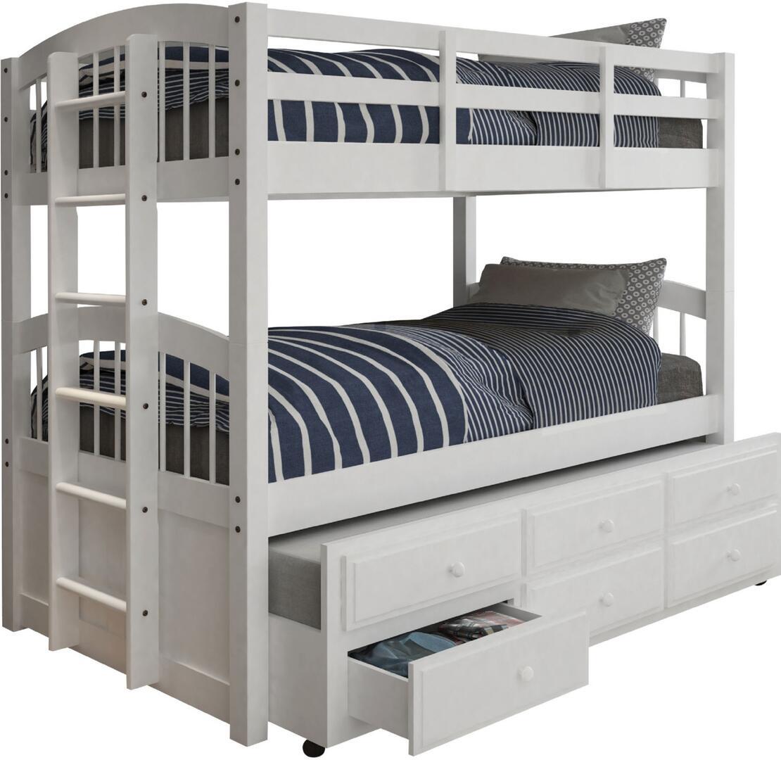 Rustic Twin/Twin Bunk Bed Micah 39995 in White 