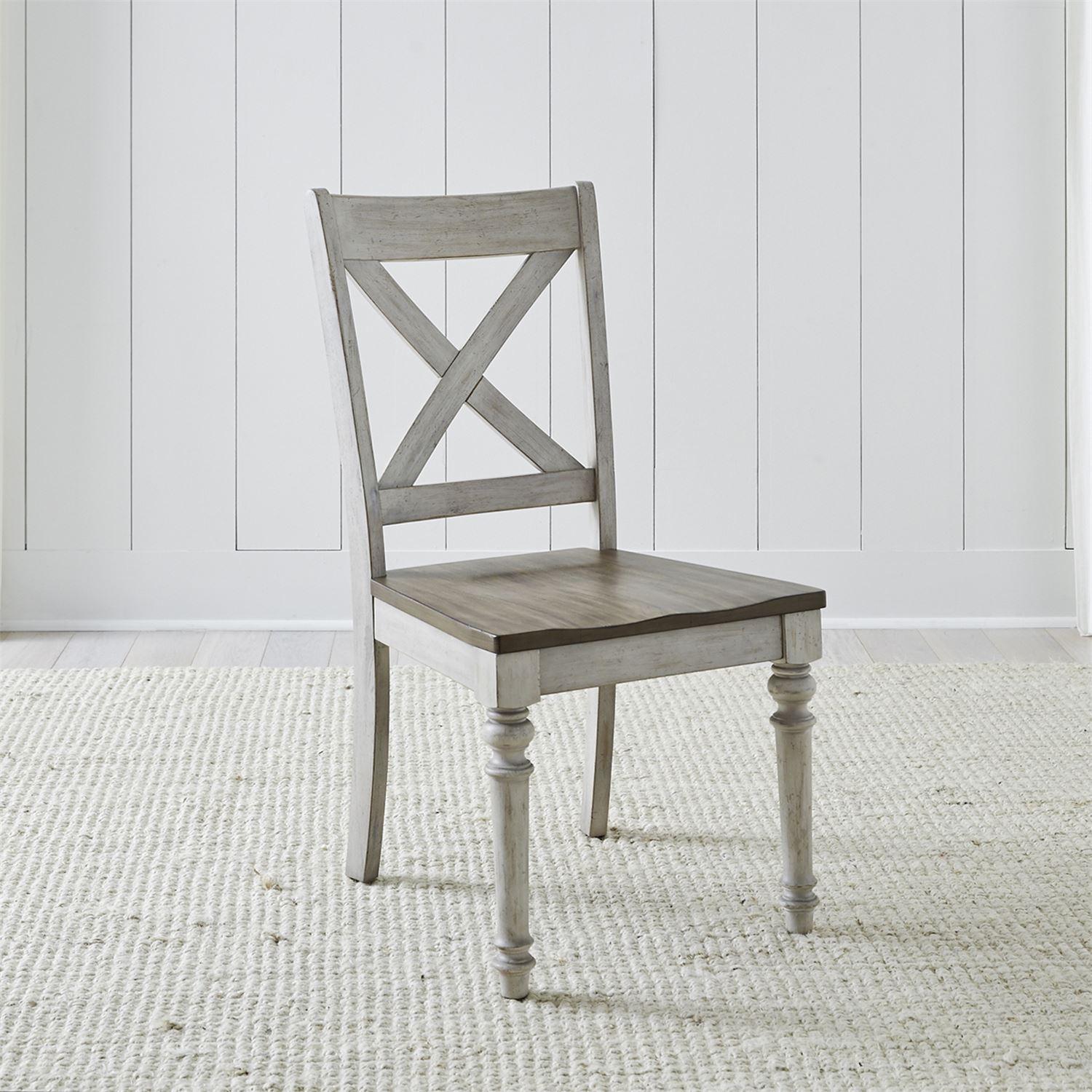 

    
Rustic White Wood Dining Side Chair Cottage Lane (350-CD) Liberty Furniture
