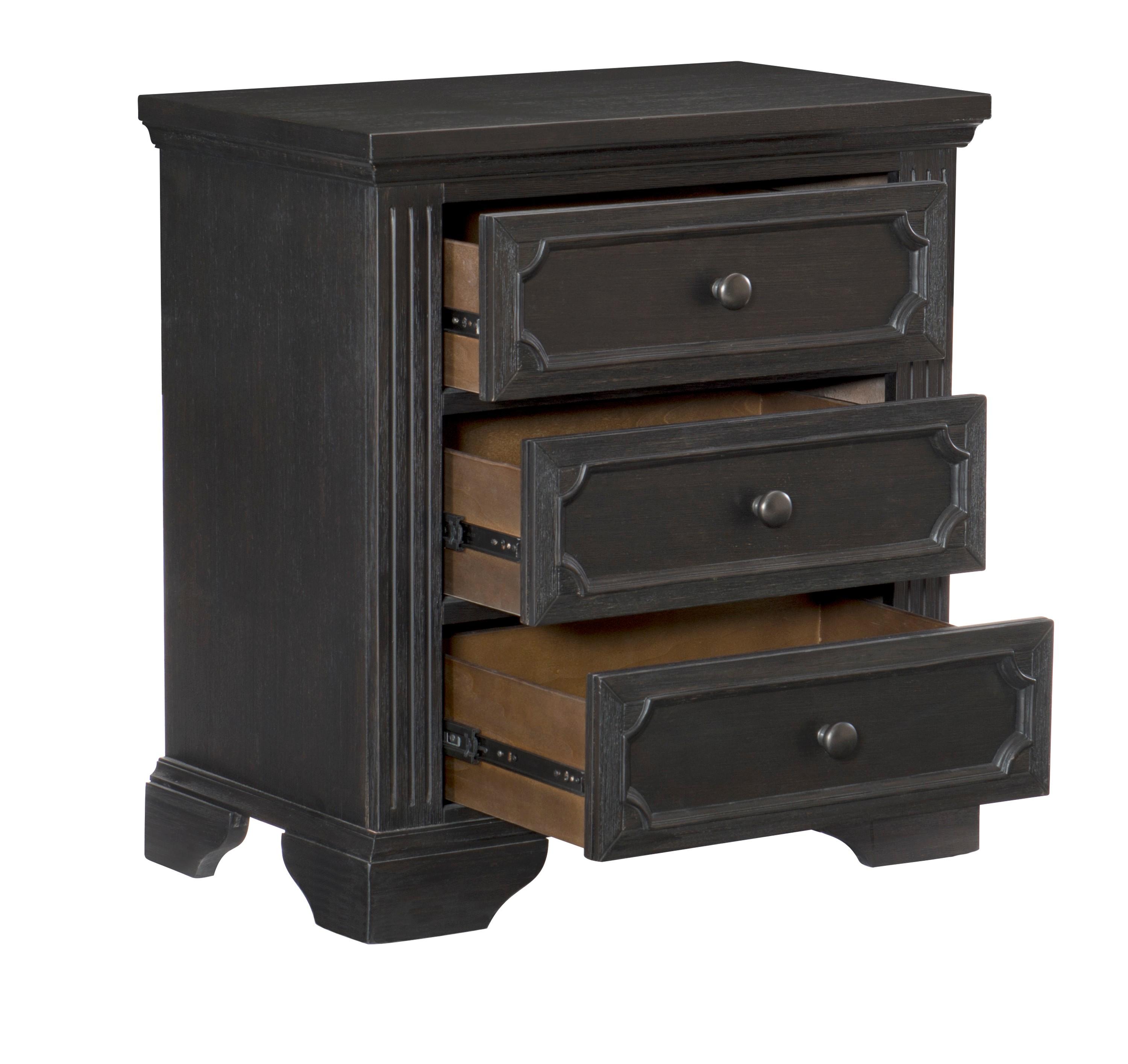 

    
Rustic Wire-Brushed Charcoal Wood Nightstand Homelegance 1647-4 Bolingbrook
