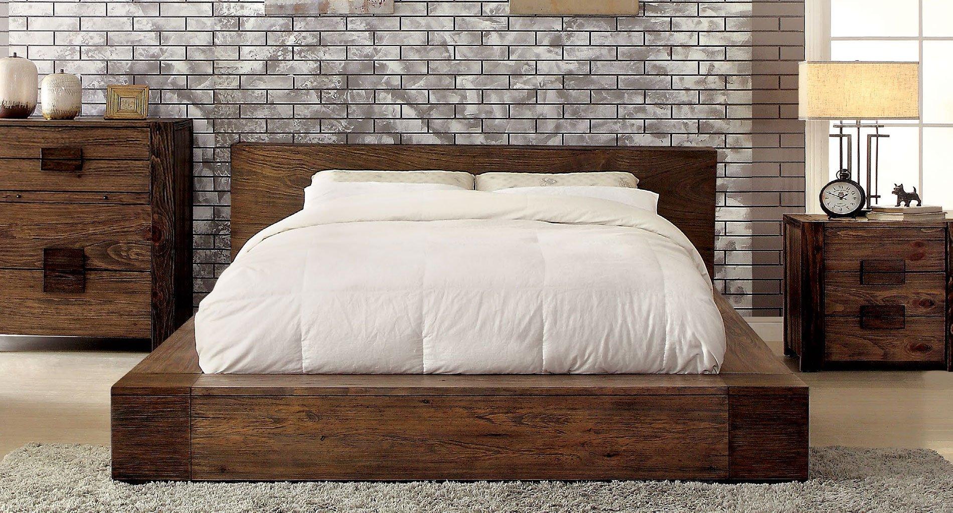 

    
Rustic Natural Finish CAL King Platform Bed Janeiro Furniture of America
