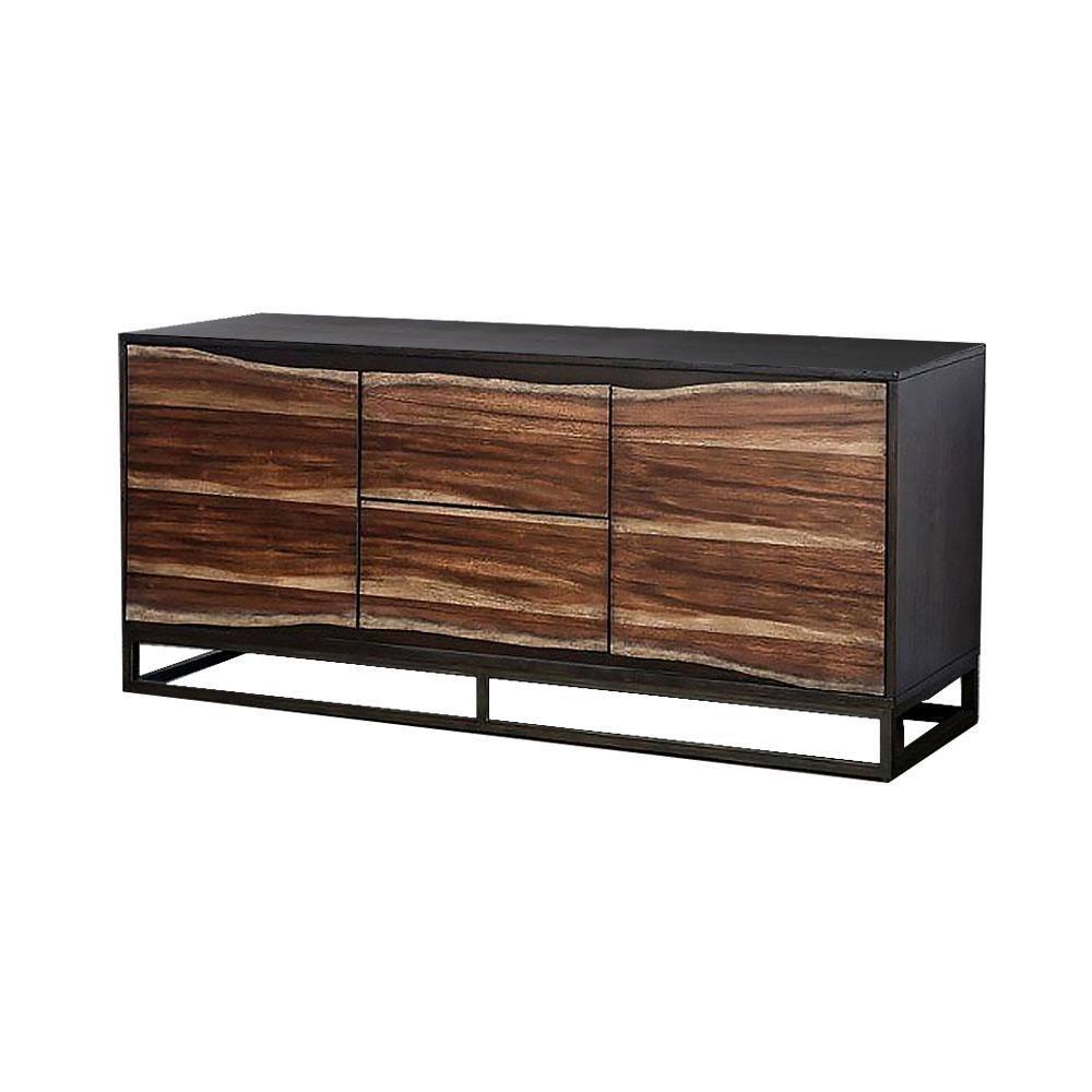 

    
Walnut & Oak Solid Wood Media Chest FULTON CM5212-TV Furniture of America Rustic
