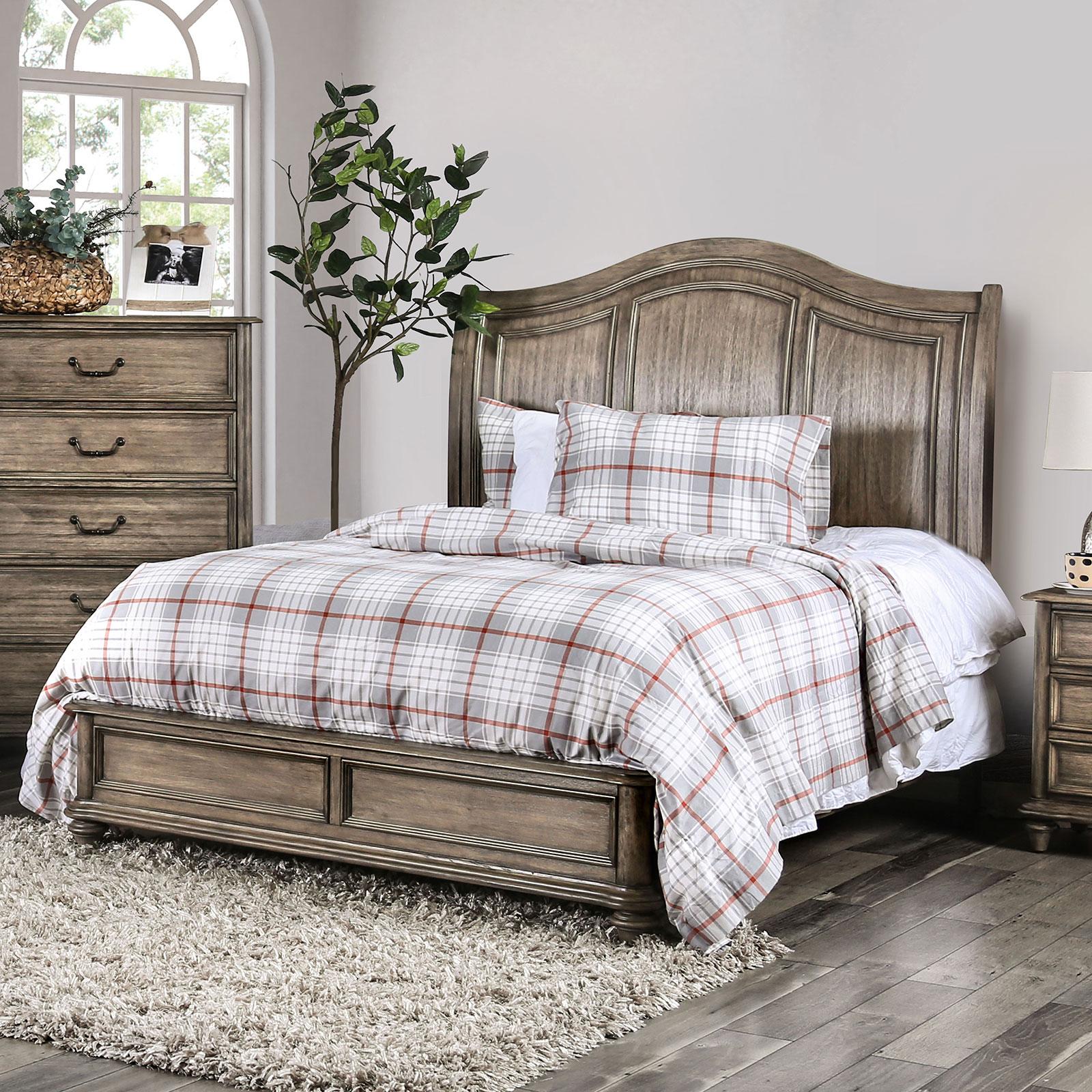 

    
Rustic Natural Solid Wood Queen Bed Furniture of America CM7611-Q Belgrade
