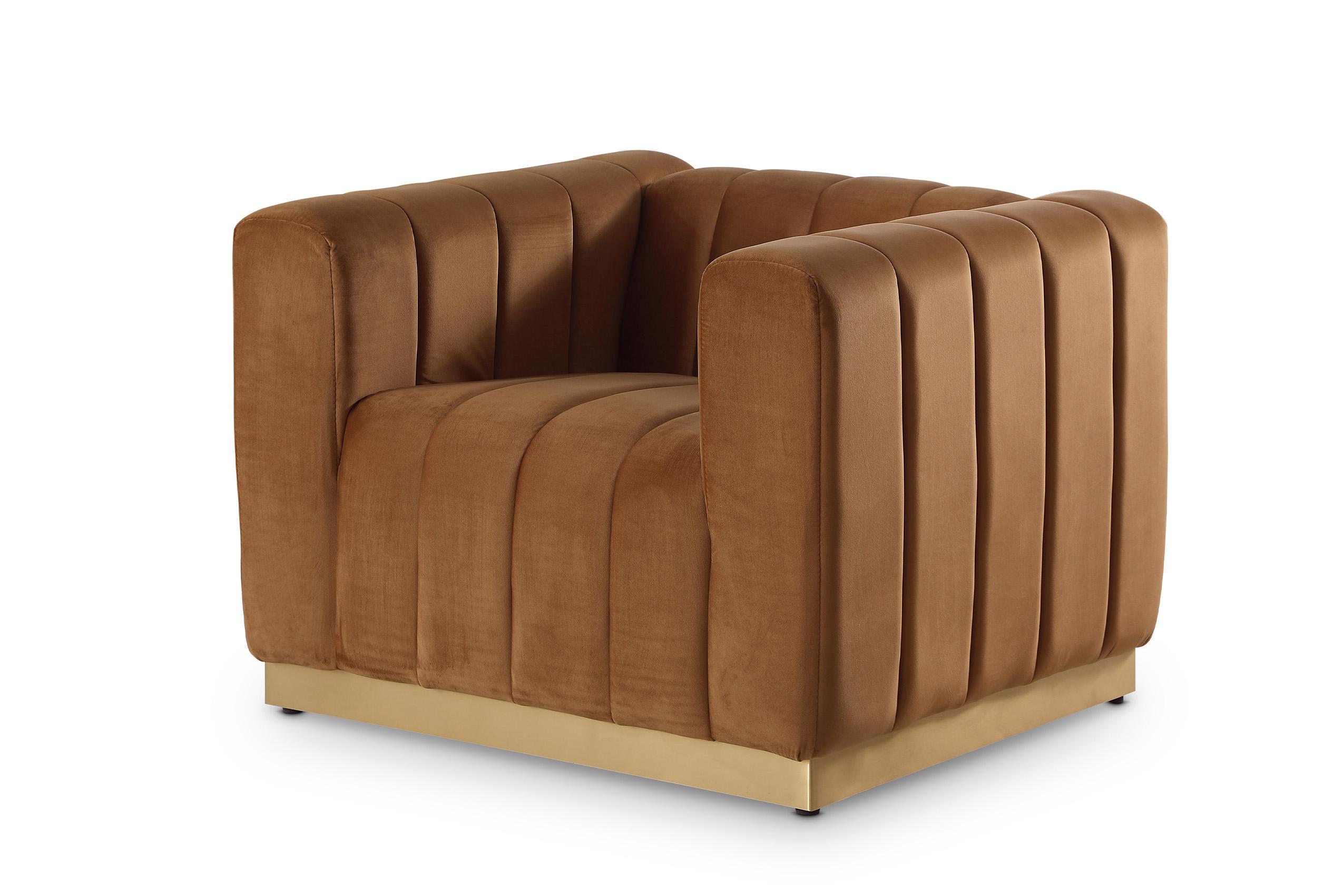 

    
Saddle Velvet Channel Tufted Chair MARLON 603Saddle-C Meridian Contemporary
