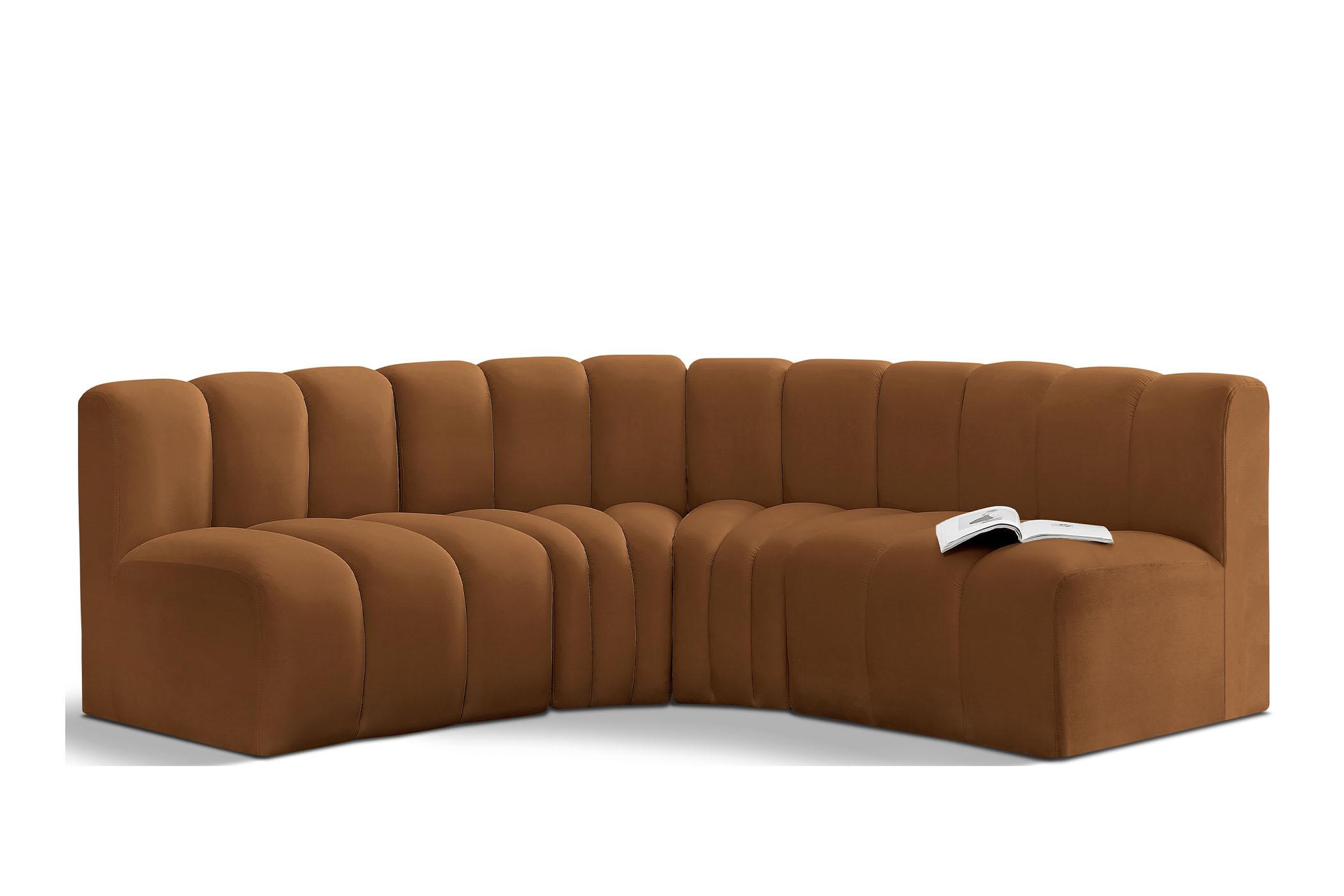 

        
Meridian Furniture ARC 103Saddle-S4B Modular Sectional Sofa Saddle Velvet 094308299044
