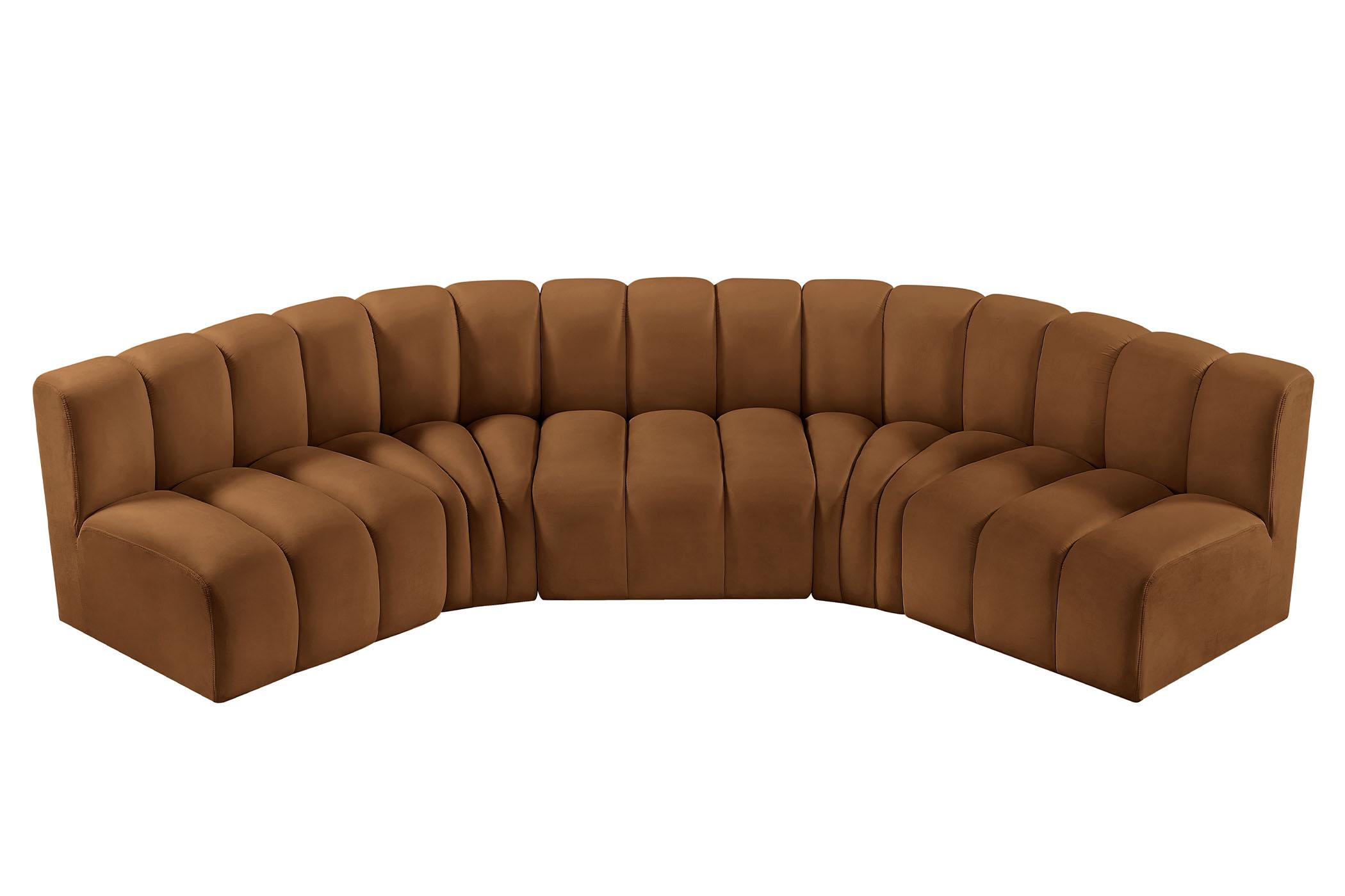 

        
Meridian Furniture ARC 103Saddle-S5A Modular Sectional Sofa Saddle Velvet 094308299105
