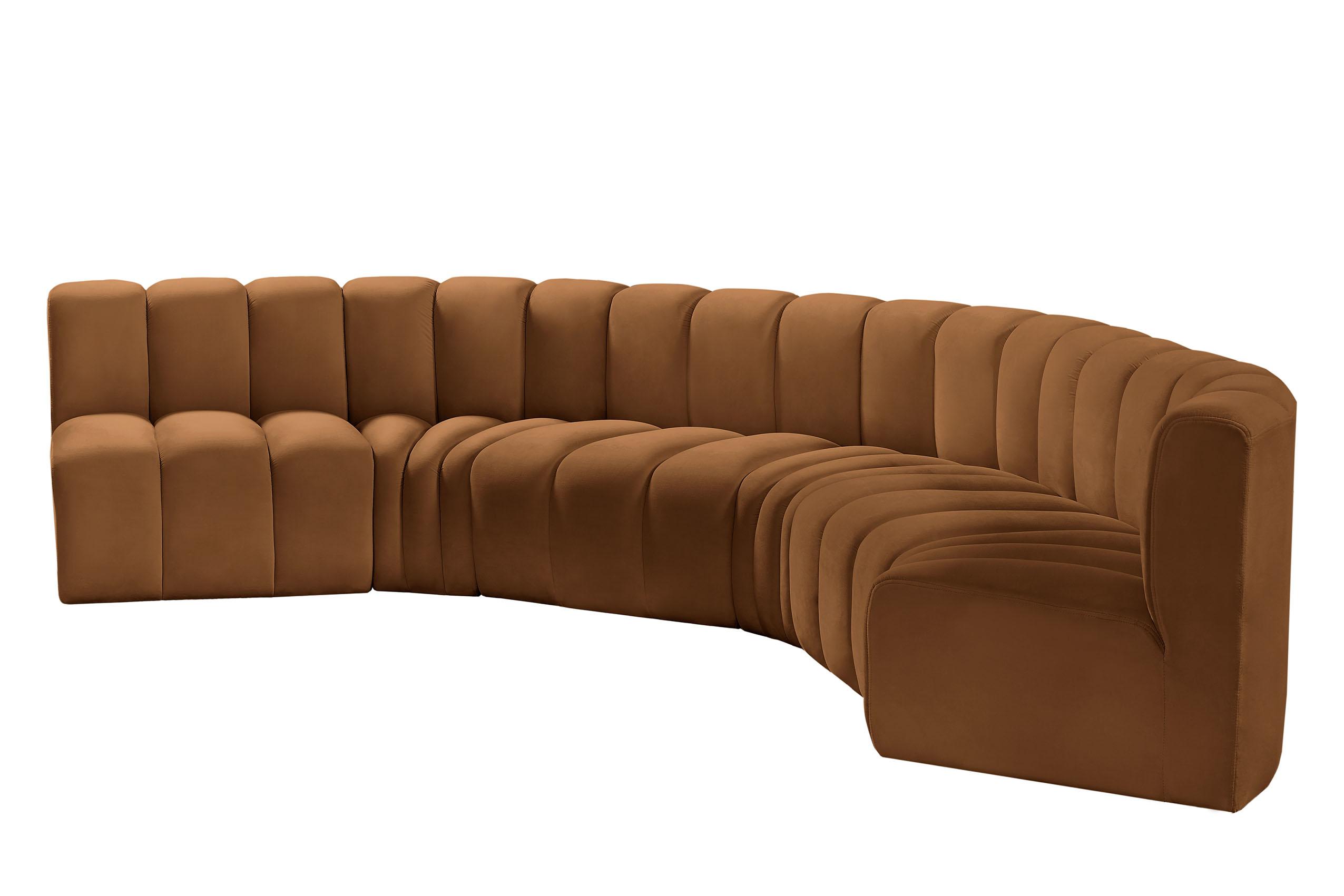 

        
Meridian Furniture ARC 103Saddle-S6B Modular Sectional Sofa Saddle Velvet 094308299143
