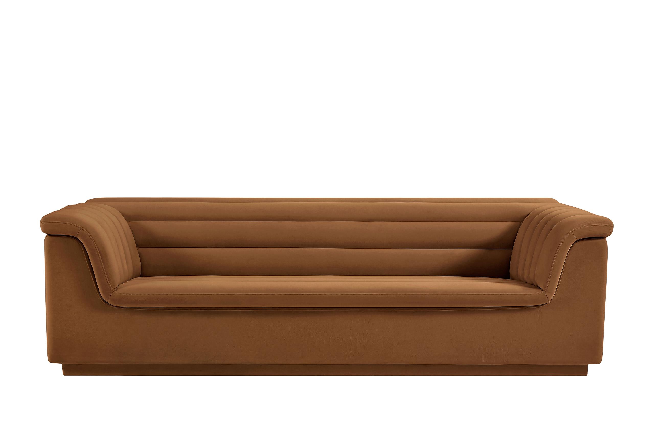 

    
 Order  Saddle Velvet Channel Tufted Sofa Set 2Pcs CASCADE 192Saddle-S Meridian Modern
