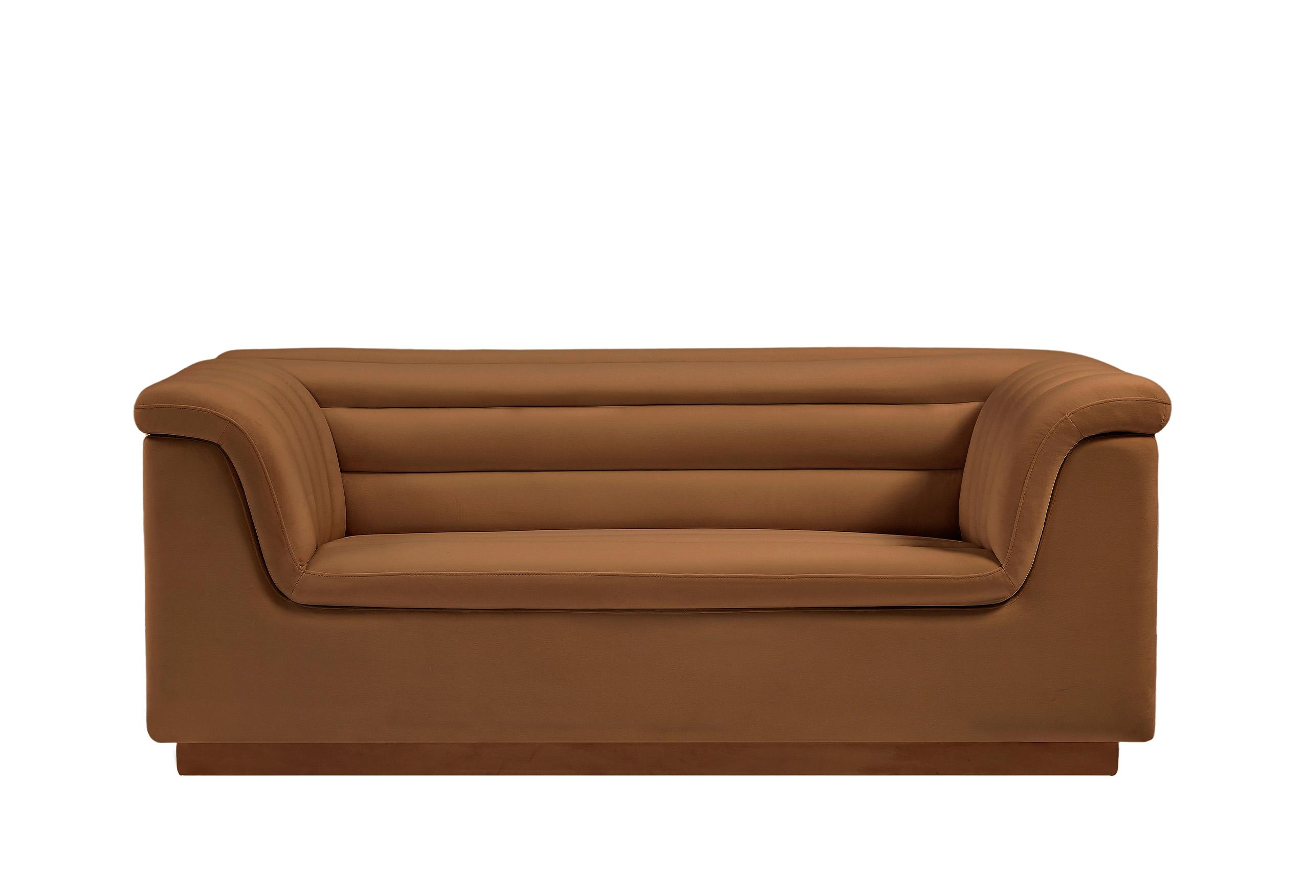 

    
 Shop  Saddle Velvet Channel Tufted Sofa Set 2Pcs CASCADE 192Saddle-S Meridian Modern
