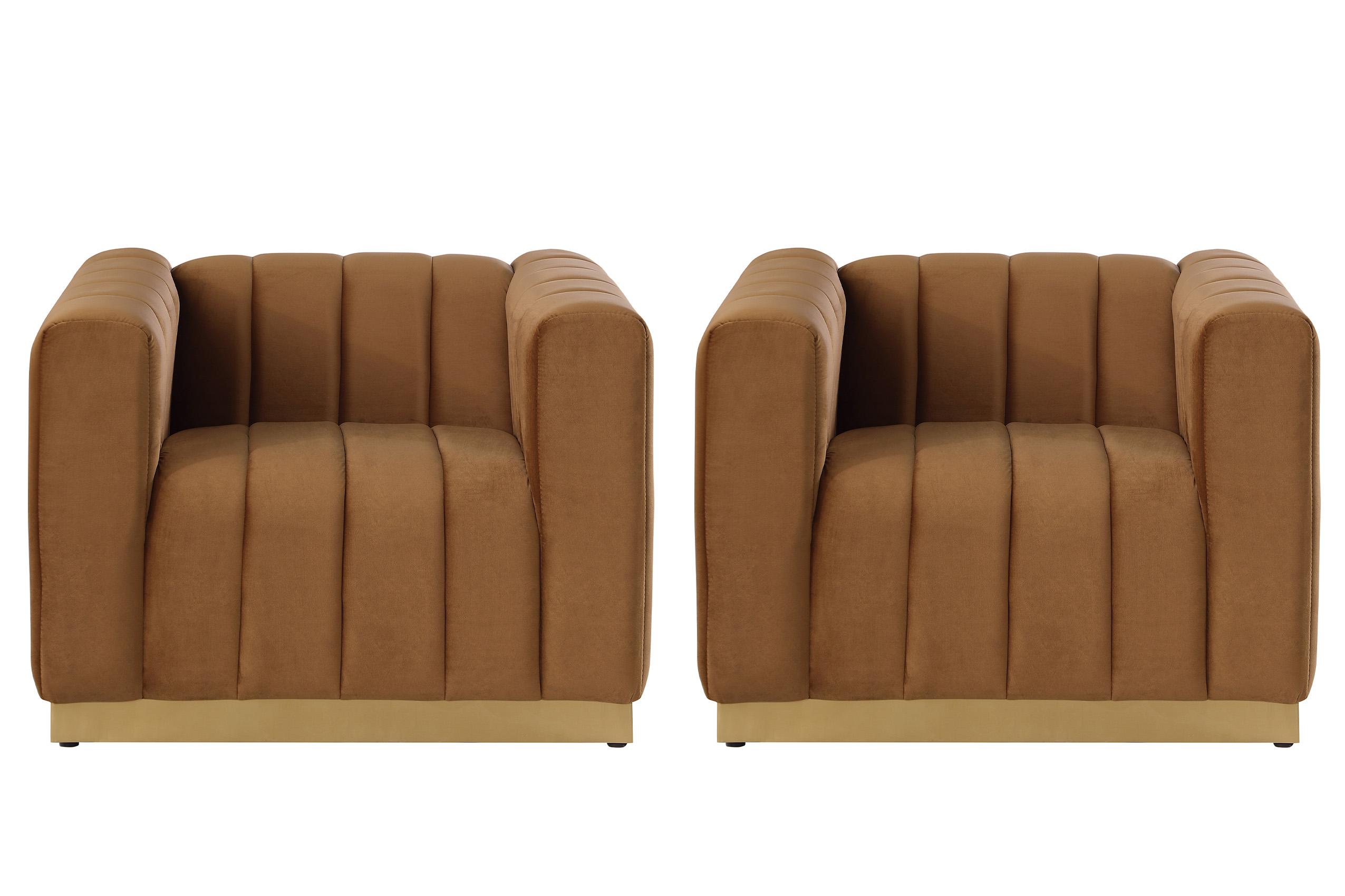 

    
Saddle Velvet Tufted Chair Set 2Pcs MARLON 603Saddle-C Meridian Contemporary
