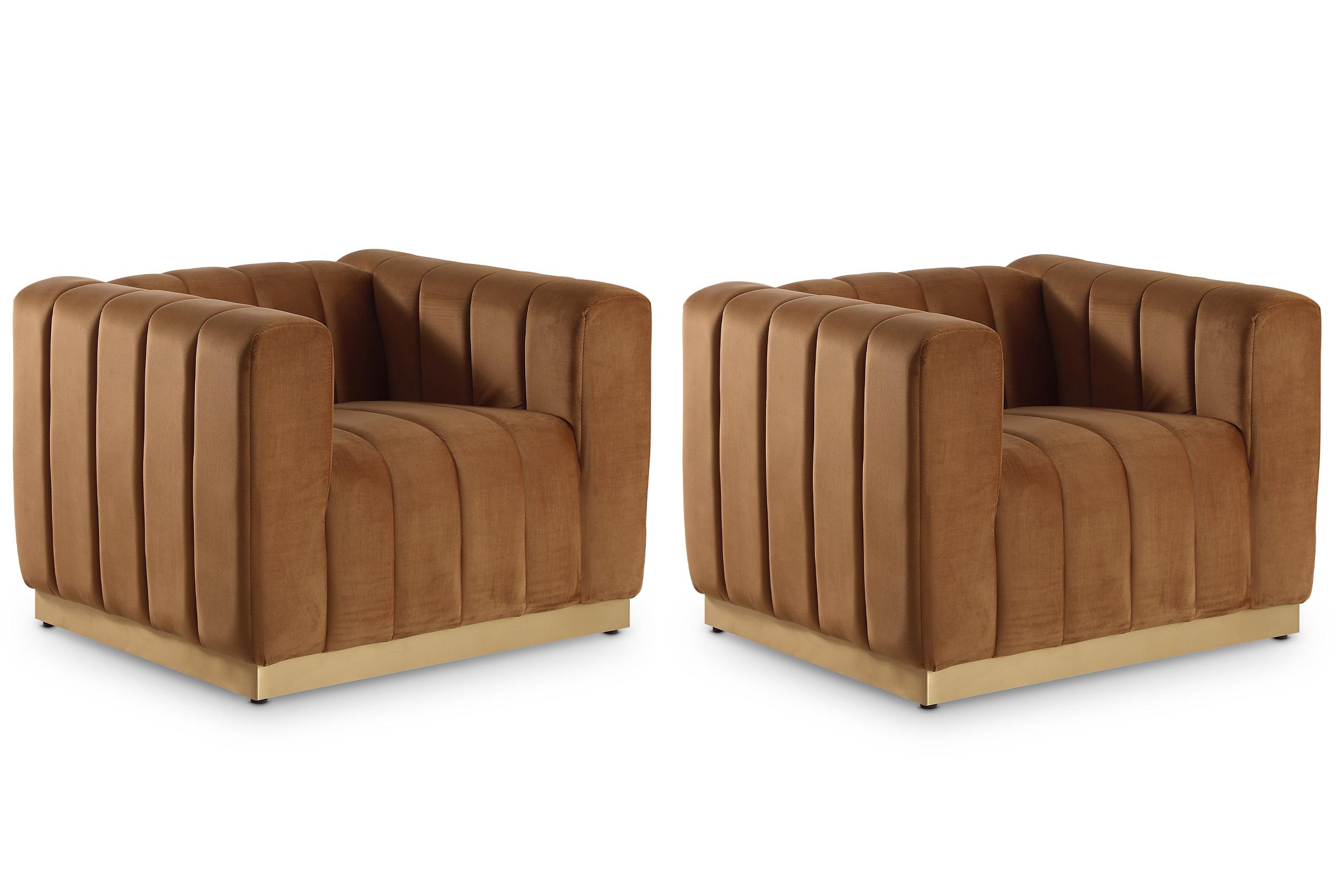 

    
Saddle Velvet Tufted Chair Set 2Pcs MARLON 603Saddle-C Meridian Contemporary
