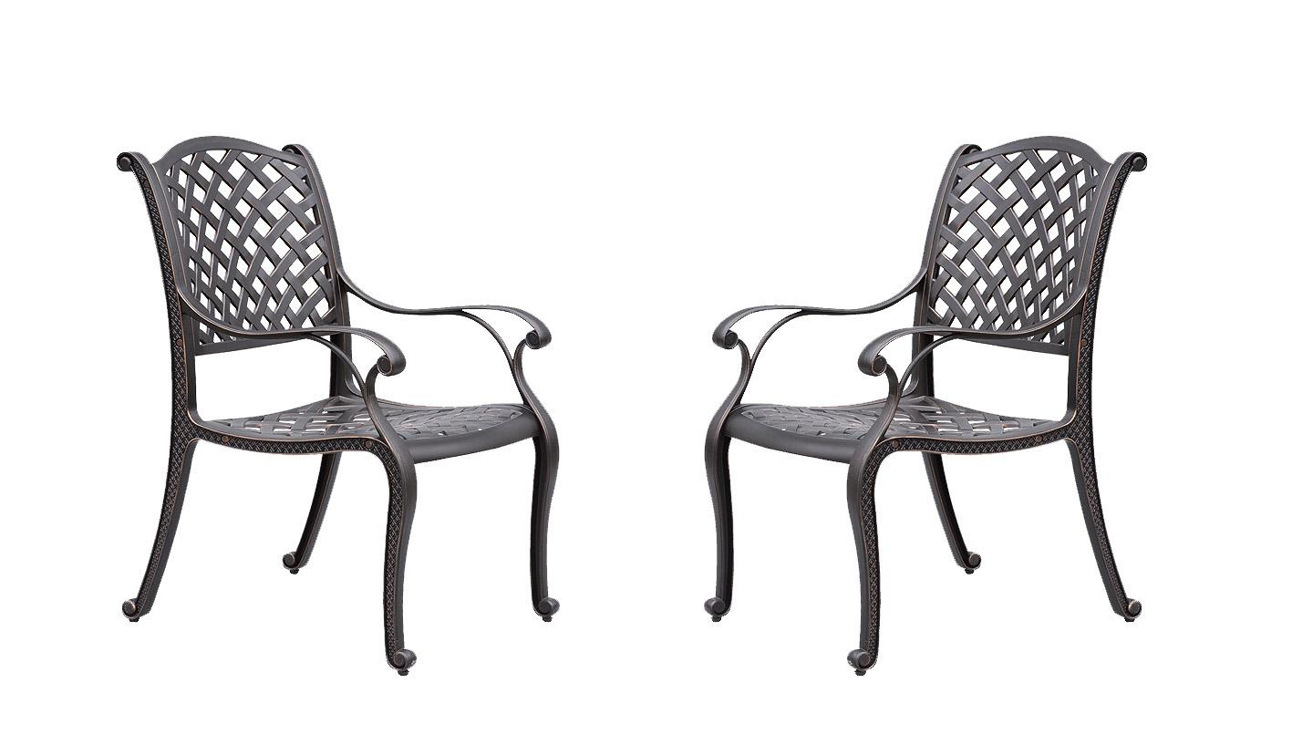 

    
Sahara Cast Aluminum Dining Chair w/ Sunbrella Cushion Set of 2 by CaliPatio SPECIAL ORDER
