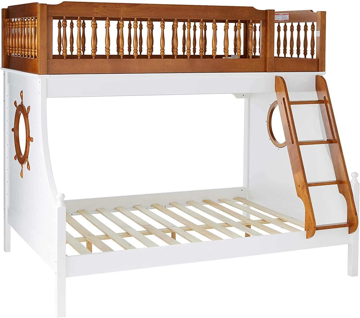 

    
Sailor Style Oak & White Twin/Full Bunk Bed by Acme Farah 37600
