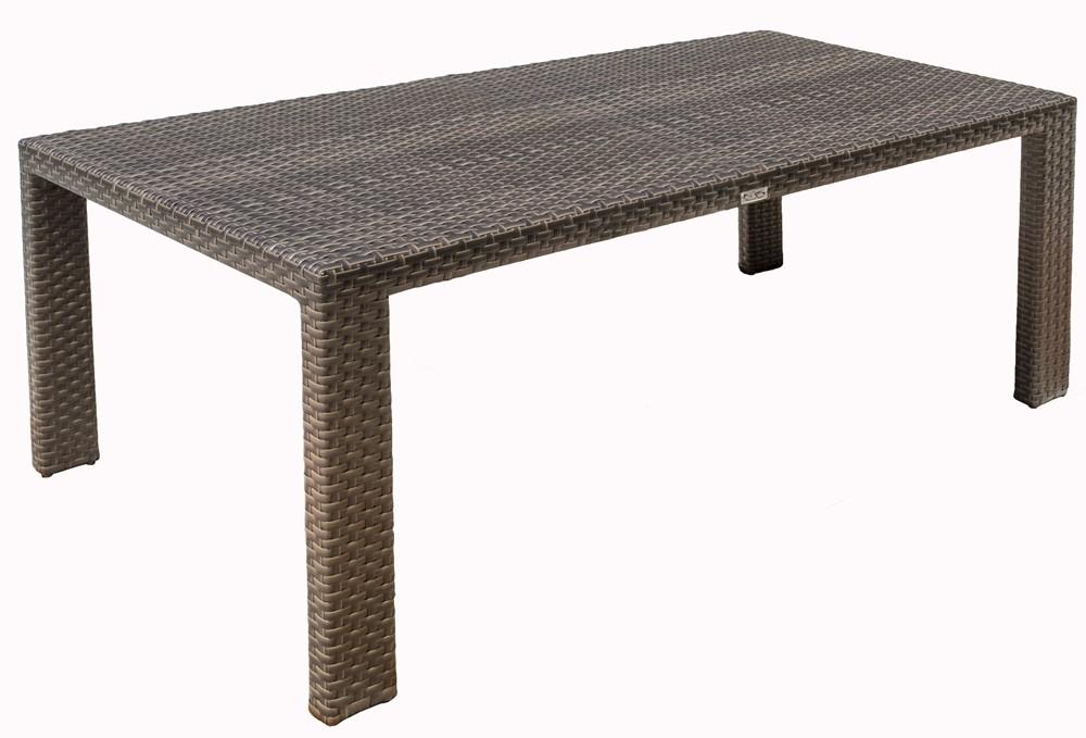 Contemporary Outdoor Dining Table Samoa 901-3347-ATQ-RT in Brown, Java 