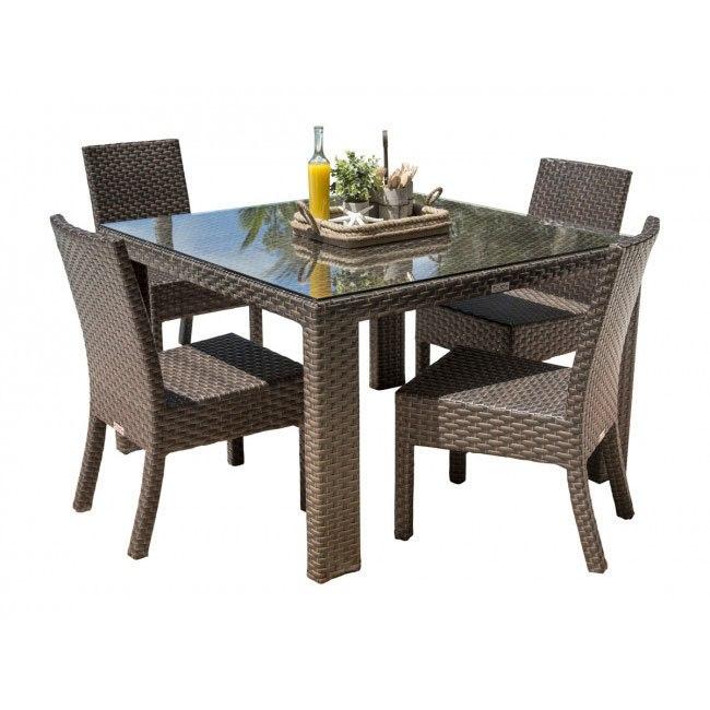 

    
Samoa Outdoor 5 PC Dining Set  w/ Side Chairs 901-1347-ATQ-5DS Pelican Reef
