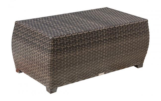 Contemporary Outdoor Coffee Table Samoa 901-1347-ATQ-CT in Antique, Java, Brown 