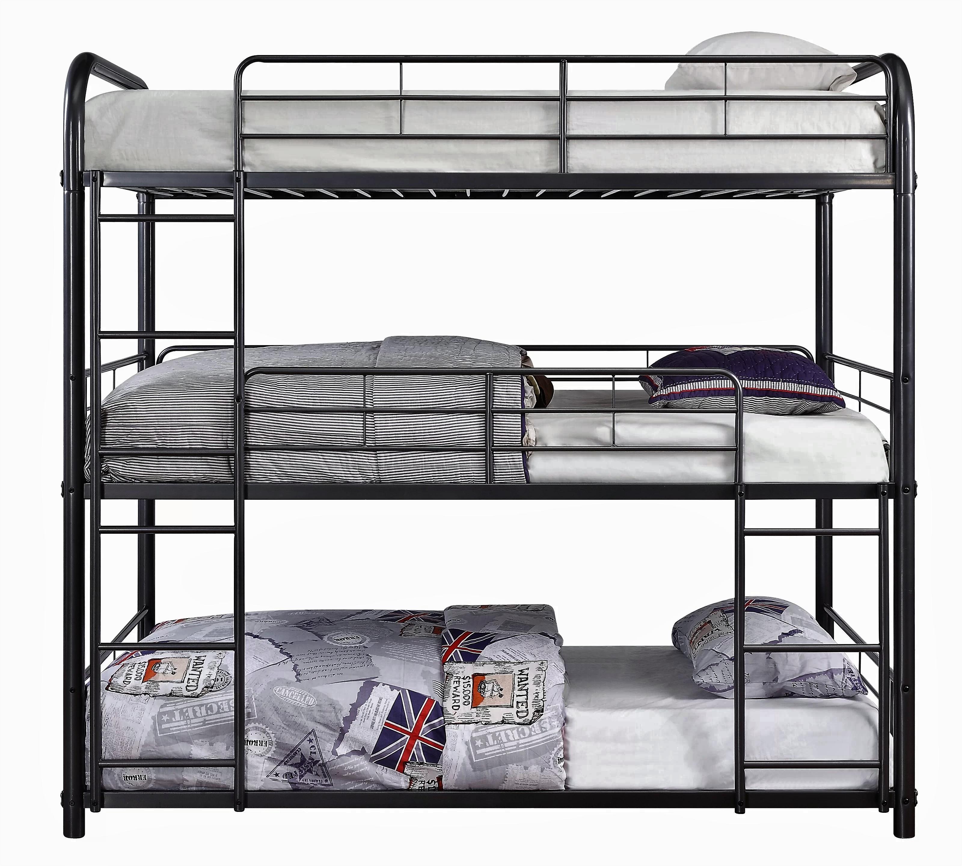 

    
Acme Furniture Cairo F/f/f triple bunk bed Black 37330

