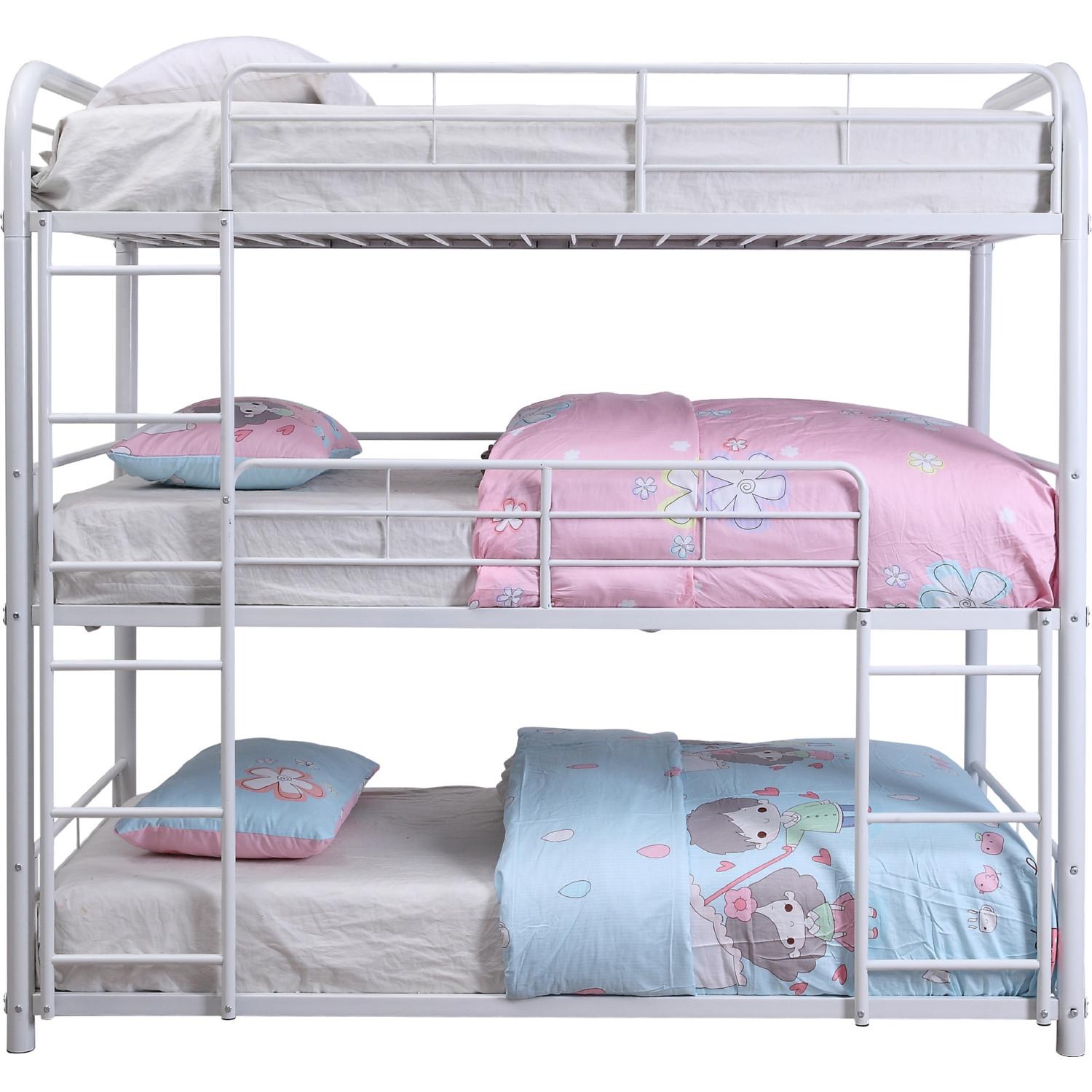 

    
Acme Furniture Cairo T/t/t triple bunk bed White 38110
