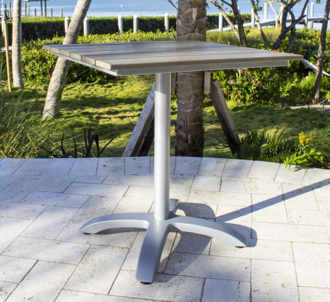 Contemporary Outdoor Dining Table Santorini 895-1464-WW in whitewash 