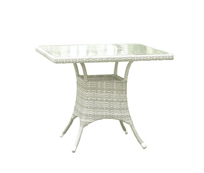 Contemporary Outdoor Dining Table Santorini 895-1399-WW-SQ in whitewash 