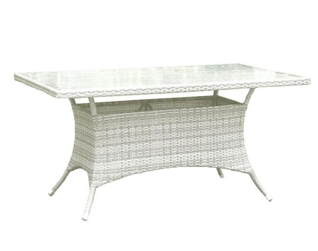 Contemporary Outdoor Dining Table Santorini 895-1399-WW-RT in whitewash 