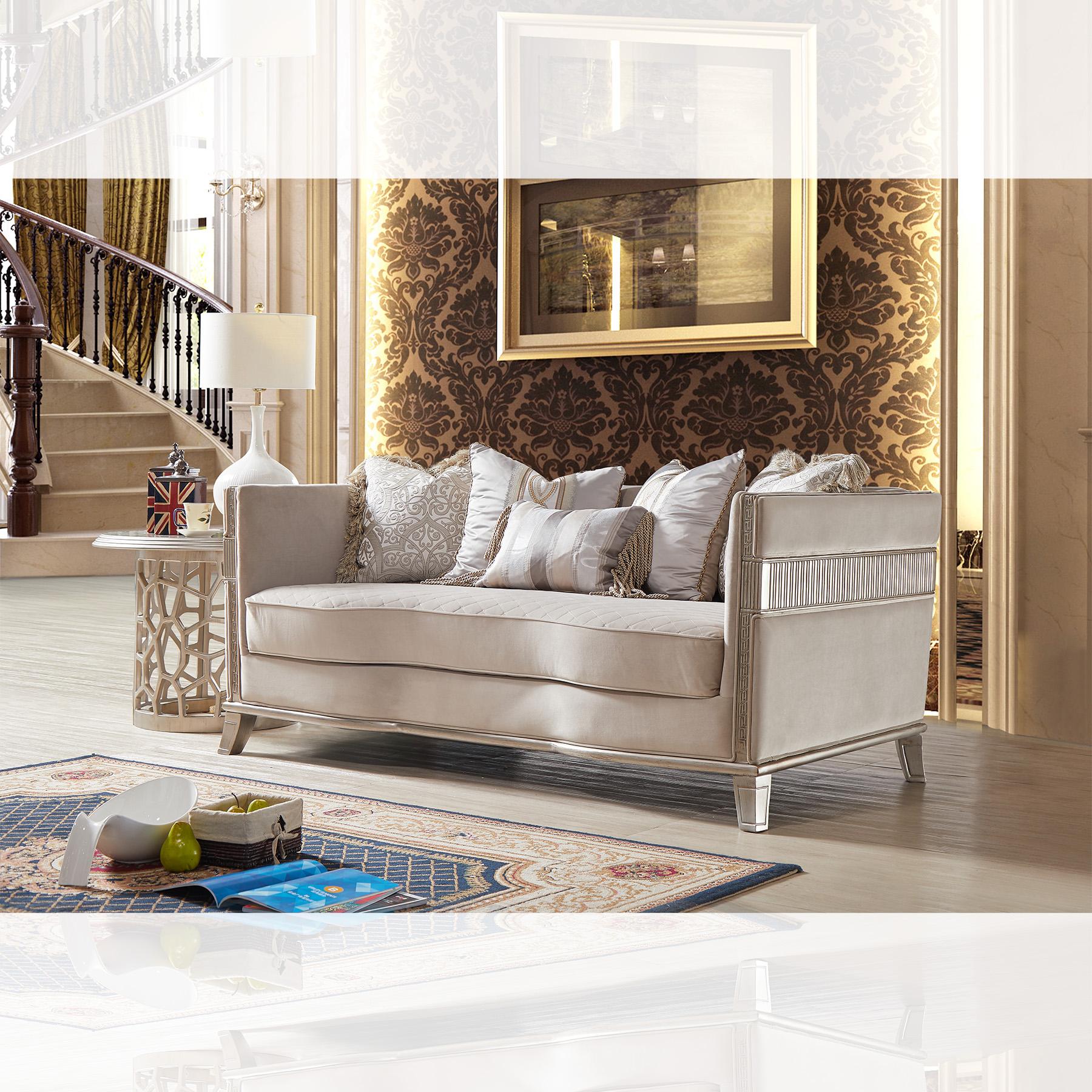 

    
Homey Design Furniture HD-20301 Sofa Set Gold Finish/Beige HD-20301-2PC
