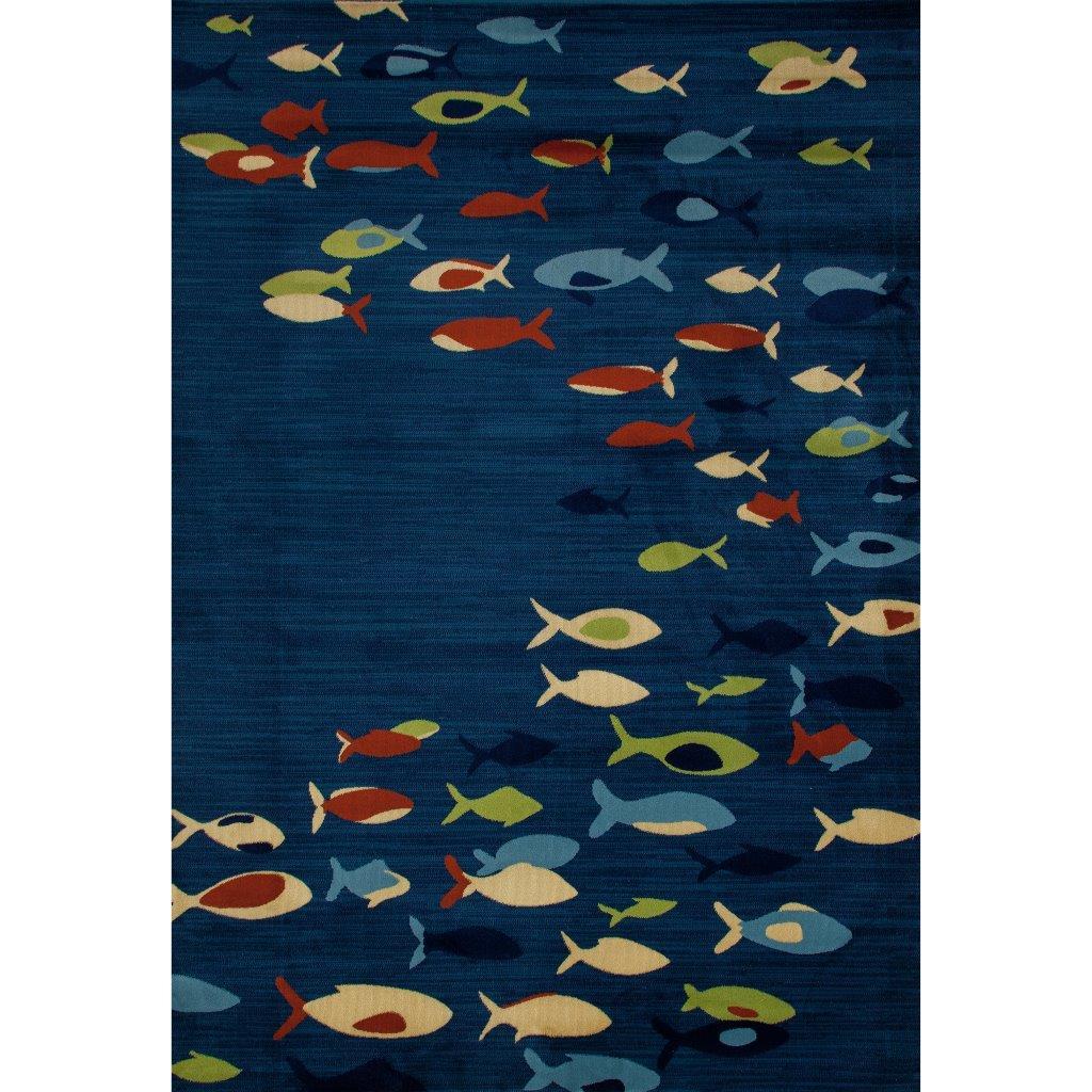 

    
Searcy Fish School Navy blue 5 ft. 3 in. x 7 ft. 7 in. Area Rug by Art Carpet
