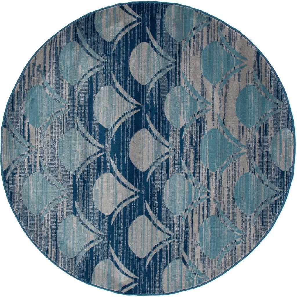 

    
Searcy Waves Blue 7 ft. 10 in. Round Area Rug by Art Carpet
