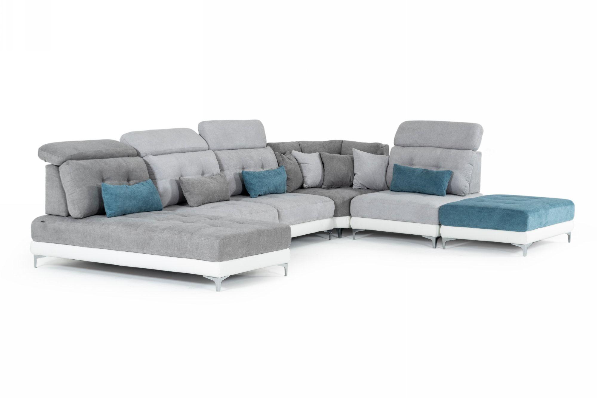 

    
Sectional Sofa 4PCS + Ottoman Multi Color Fabric Modern Made in Italy VIG David Ferrari Jive
