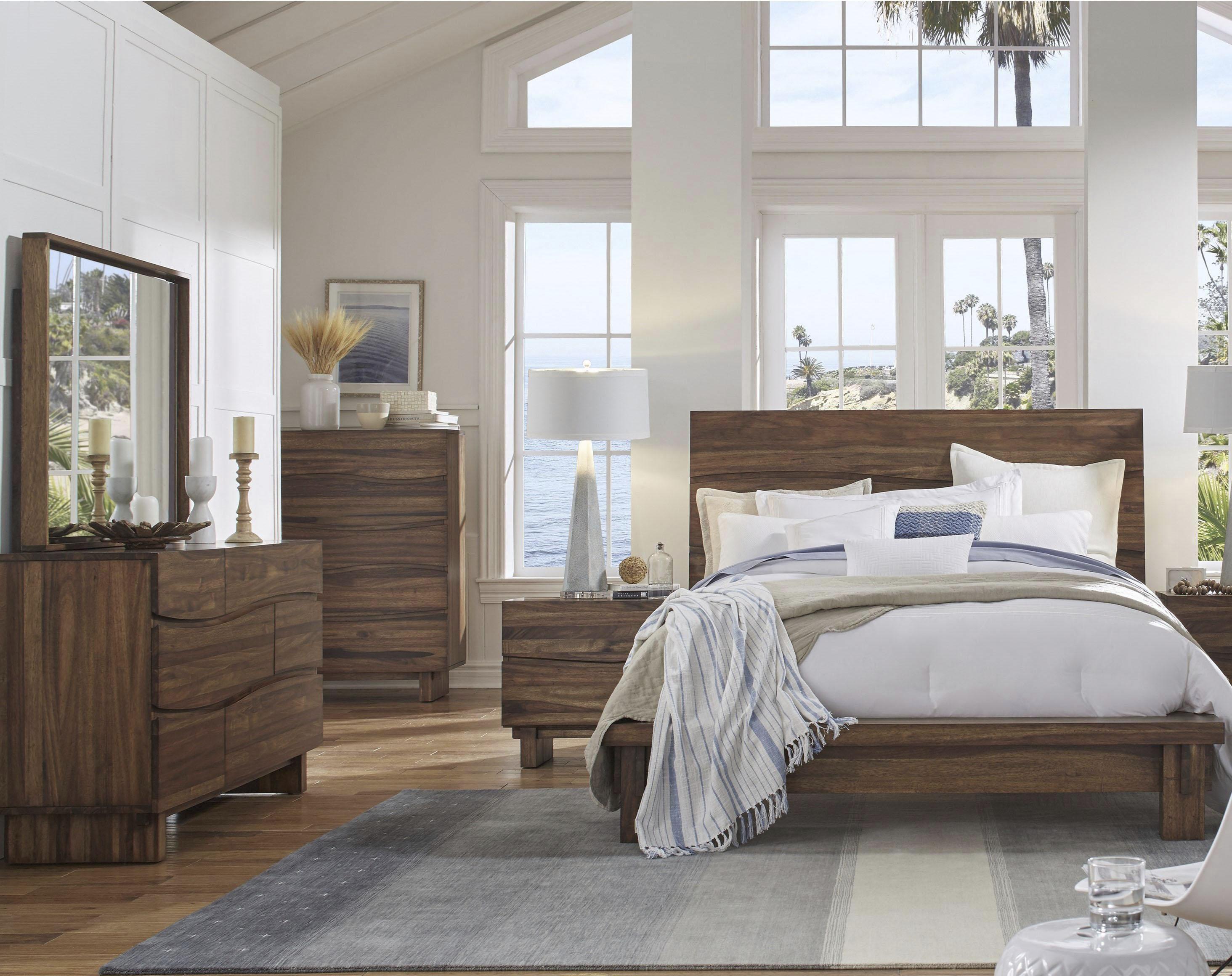 

    
Sengon Tekik Wood Natural Finish King Platform Bedroom Set 4Pcs OCEAN by Modus Furniture
