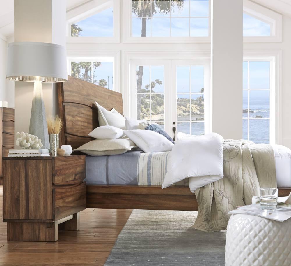 

    
 Photo  Sengon Tekik Wood Natural Finish King Platform Bedroom Set 4Pcs OCEAN by Modus Furniture
