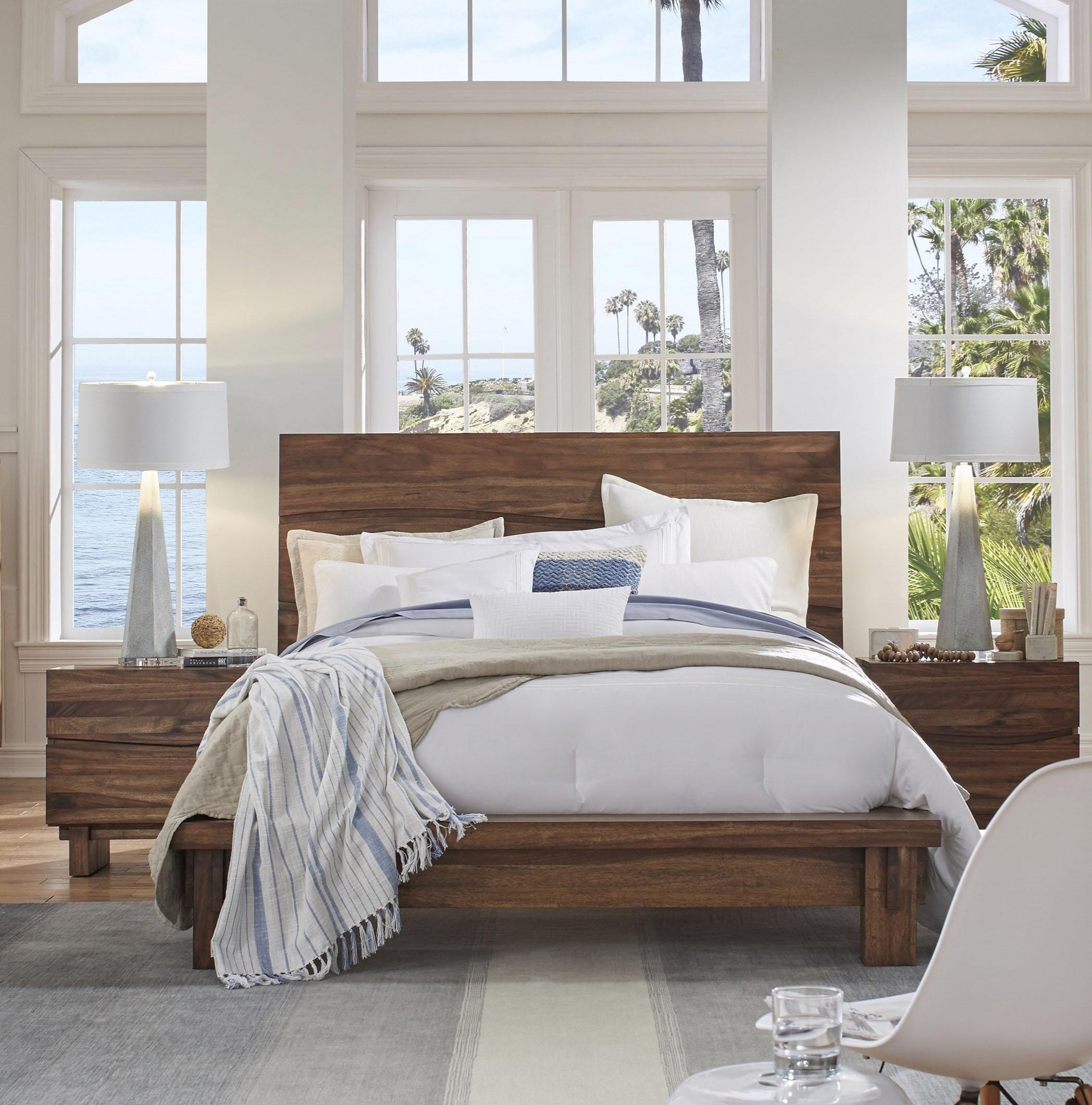 

    
Sengon Tekik Wood Natural Finish Queen Platform Bedroom Set 5Pcs w/Chest OCEAN by Modus Furniture
