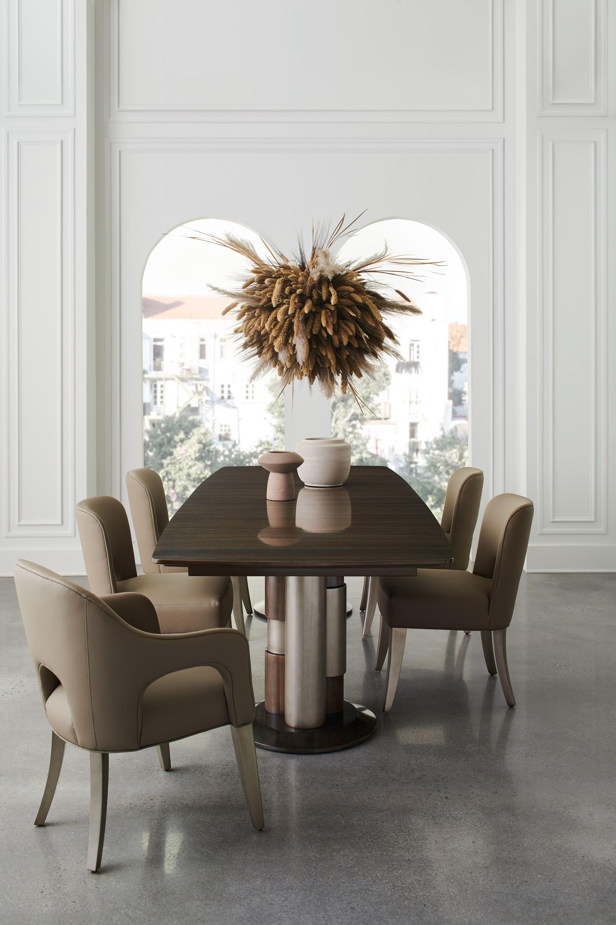 

    
Sepia & Smoked Stainless Steel Modern LA MODA DINING TABLE by Caracole
