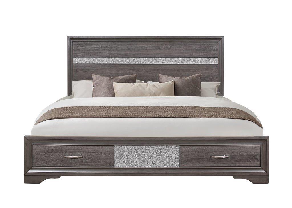 

    
SEVILLE Contemporary Storage King Bed in Weathered Grey Global US
