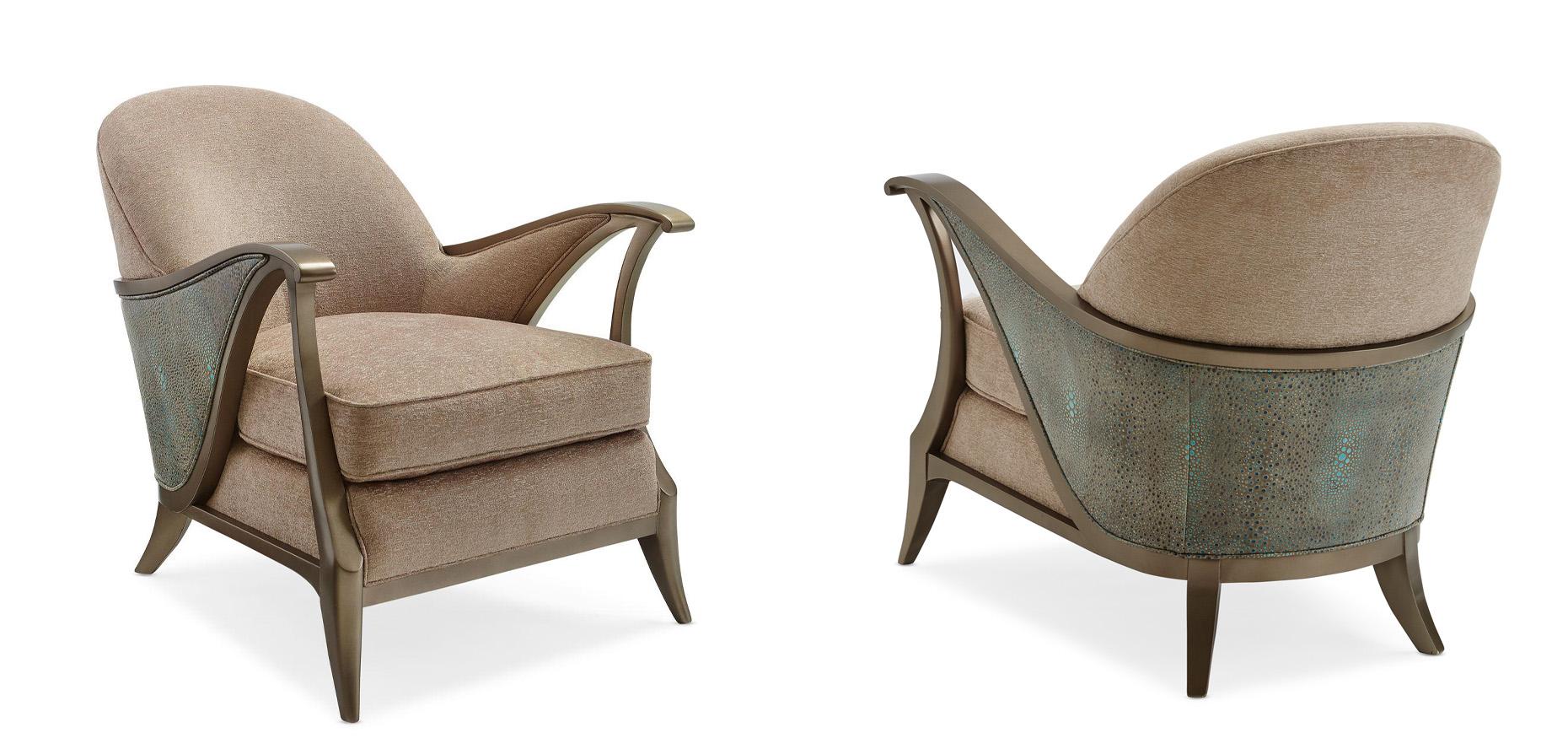

    
Shagreen-Style Embossed Leather Accent Chair Set 2Pcs CURTSY by Caracole
