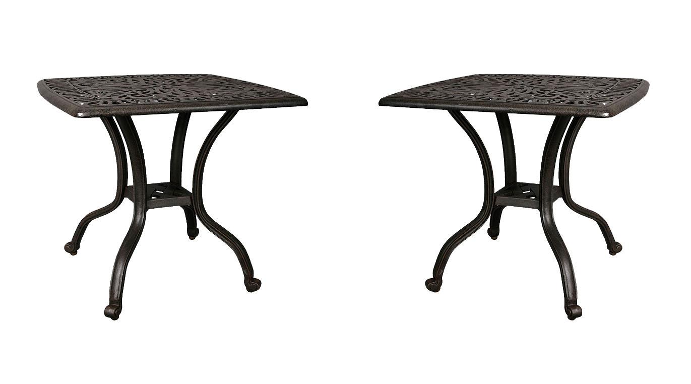 

    
Signature Cast Aluminum Knock-Down 21" Square Accent Table Set of 2 by CaliPatio

