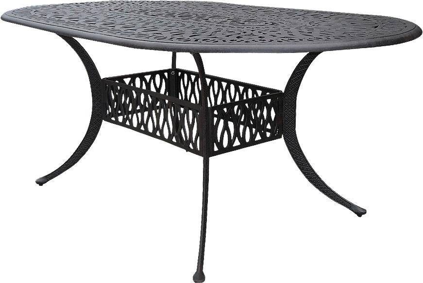 

    
Signature Cast Aluminum Knock-Down 72" x 42" Oval Dining Table by CaliPatio
