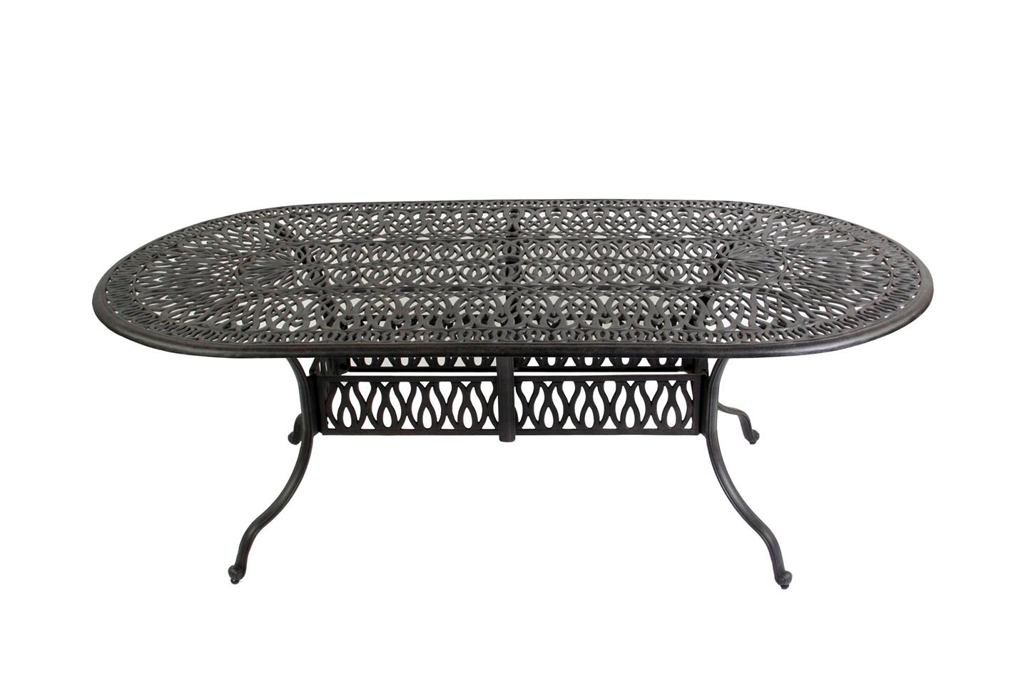 

    
Signature Cast Aluminum Knock-Down 72" x 42" Oval Dining Table by CaliPatio
