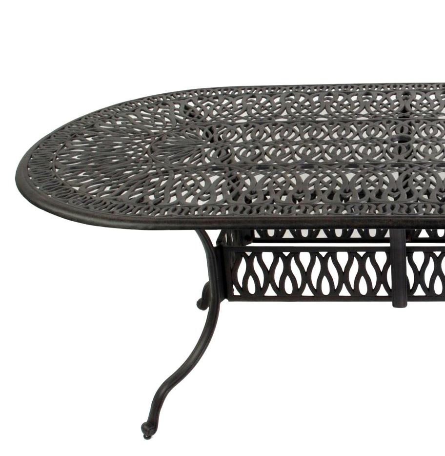 

    
Signature Cast Aluminum Knock-Down 84" x 42" Oval Dining Table by CaliPatio
