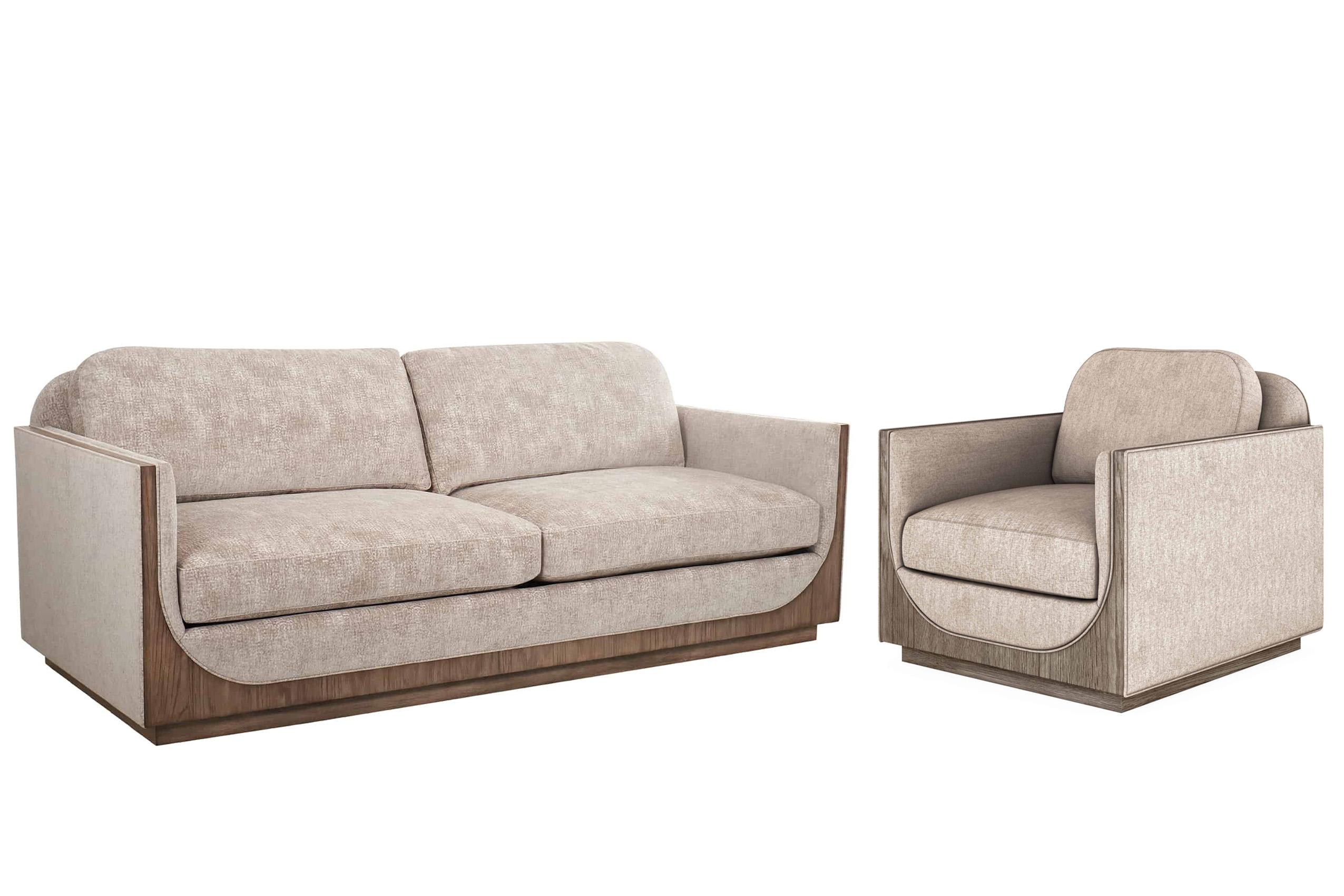 Contemporary, Modern, Casual Sofa BASTION 763501-5354FN 763501-5354FN-Set-2 in Silver Fabric