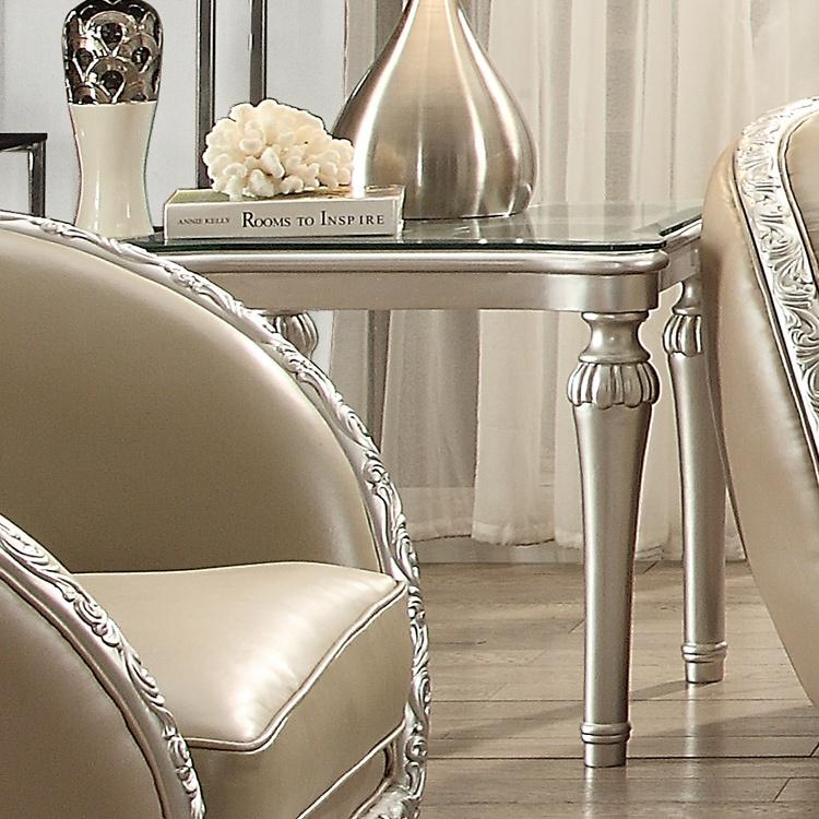 

    
Homey Design Furniture HD-13009 Coffee Table Set Antique White/Silver HD-13009-CTSET3

