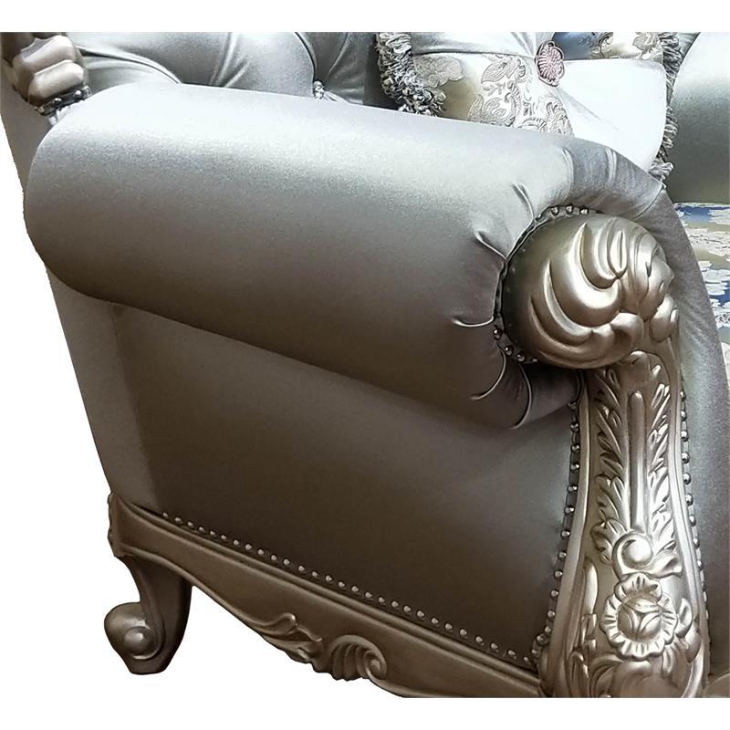 

        
Cosmos Furniture Ariel Arm Chairs Silver Faux Leather 810053740927
