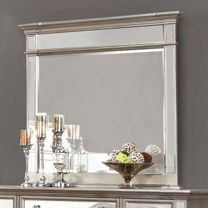 Contemporary Dresser With Mirror Salamanca Dresser With Mirror CM7673D-D-2PCS CM7673D-D-2PCS in Silver 