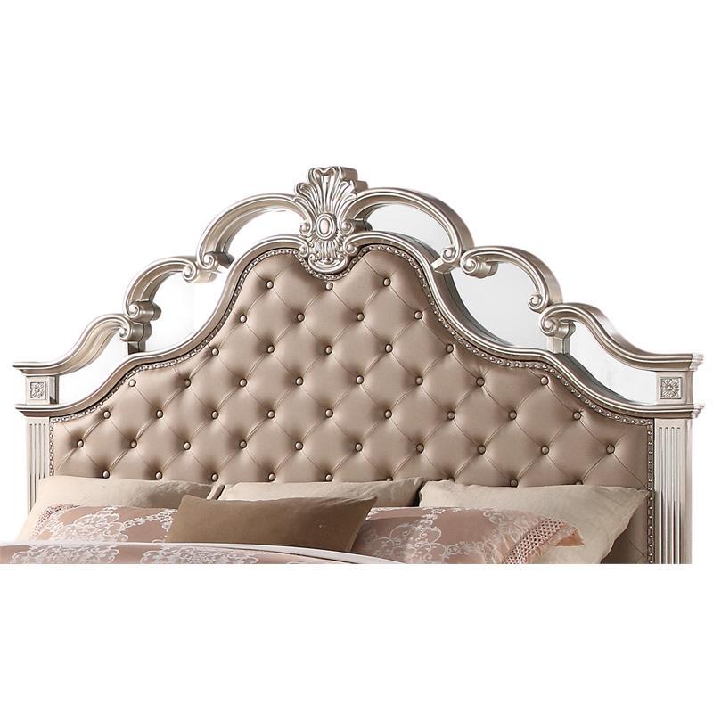 

    
Cosmos Furniture Sonia Panel Bed Silver/Gray SONIAQUEENBED
