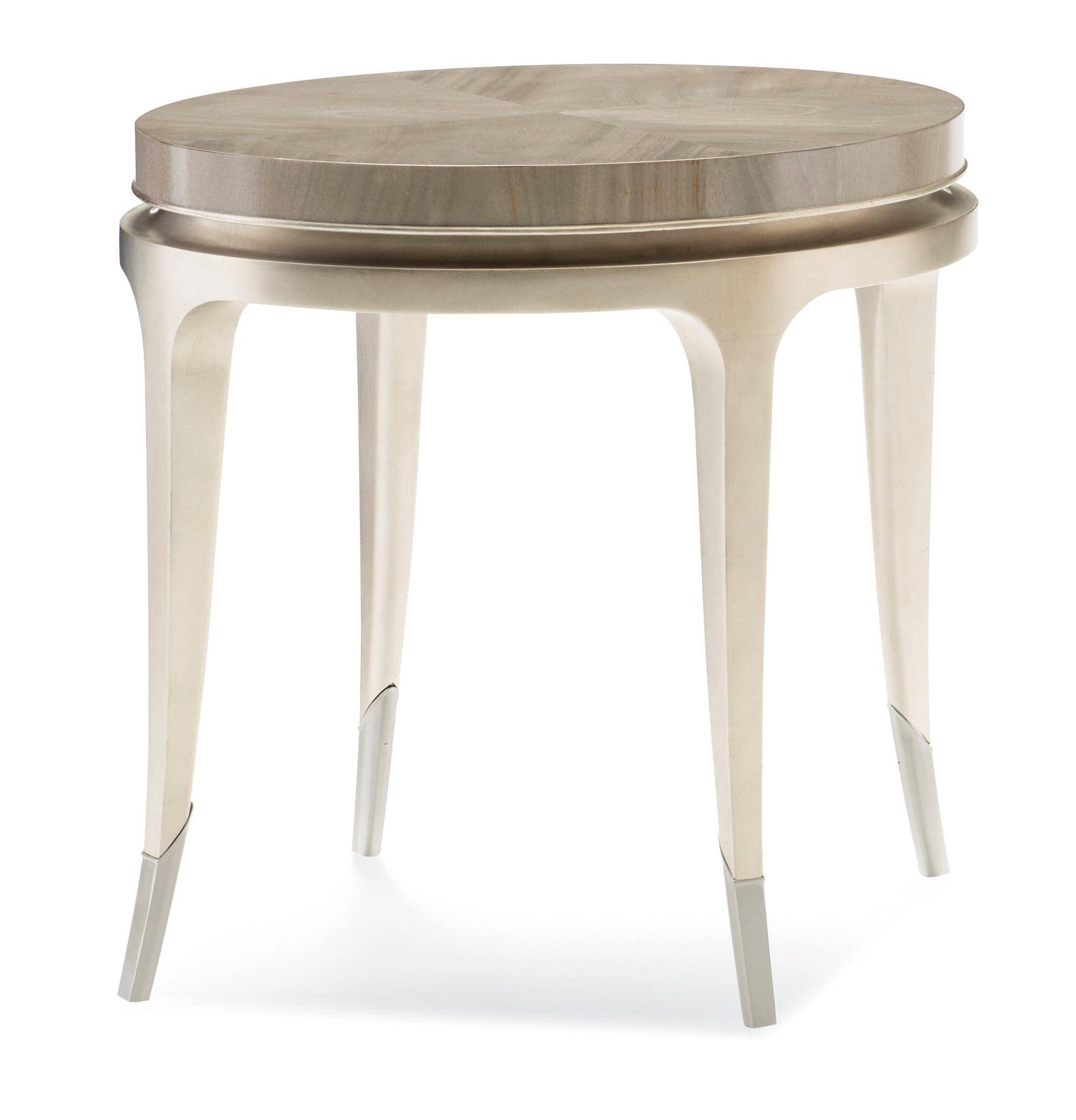 Contemporary End Table OFF TO ONE SIDE CLA-417-4112 in Silver 