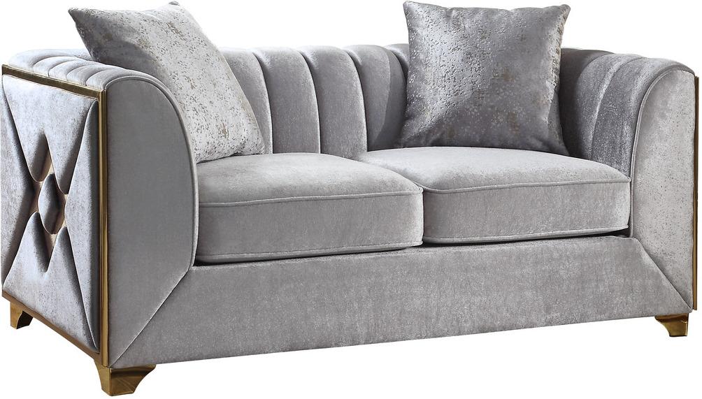 

    
Galaxy Home Furniture Velencia Sofa Set Silver Velencia-S-3PC
