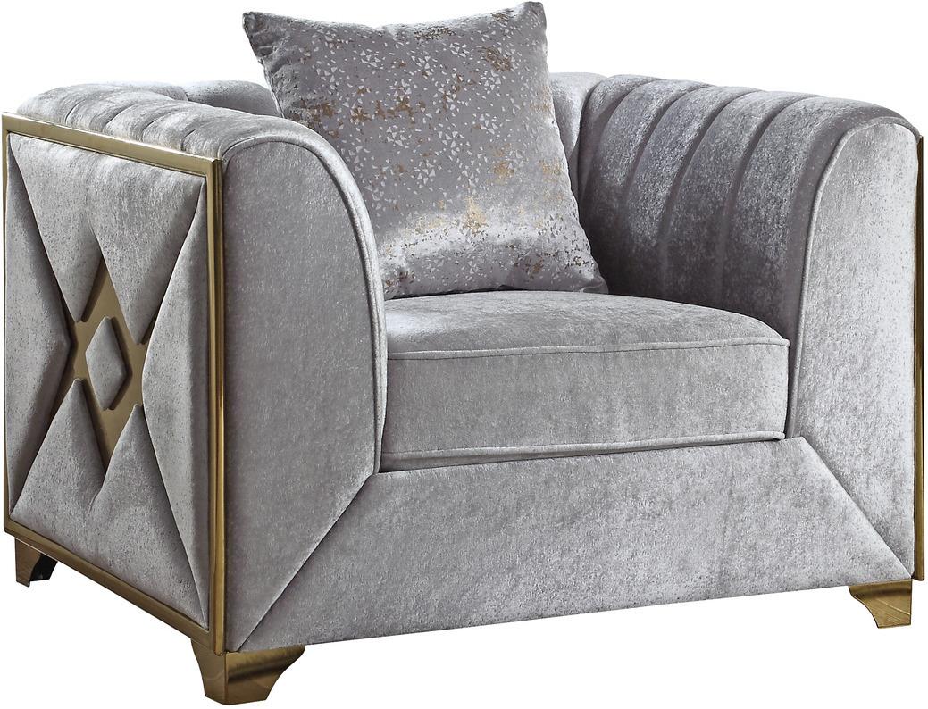 

        
Galaxy Home Furniture Velencia Sofa Set Silver Velvet 601955552516
