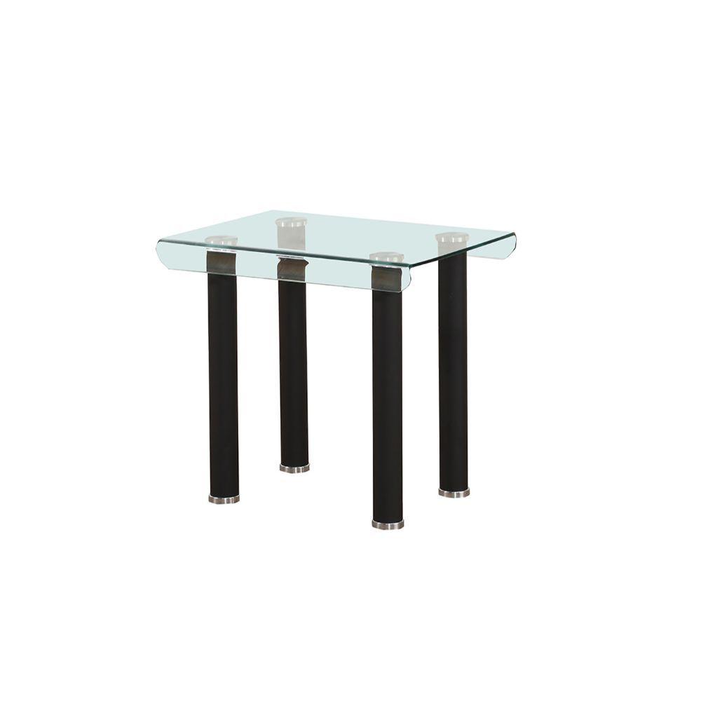 

    
Simple Black & Clear Glass End Table by Acme Gordie 83676

