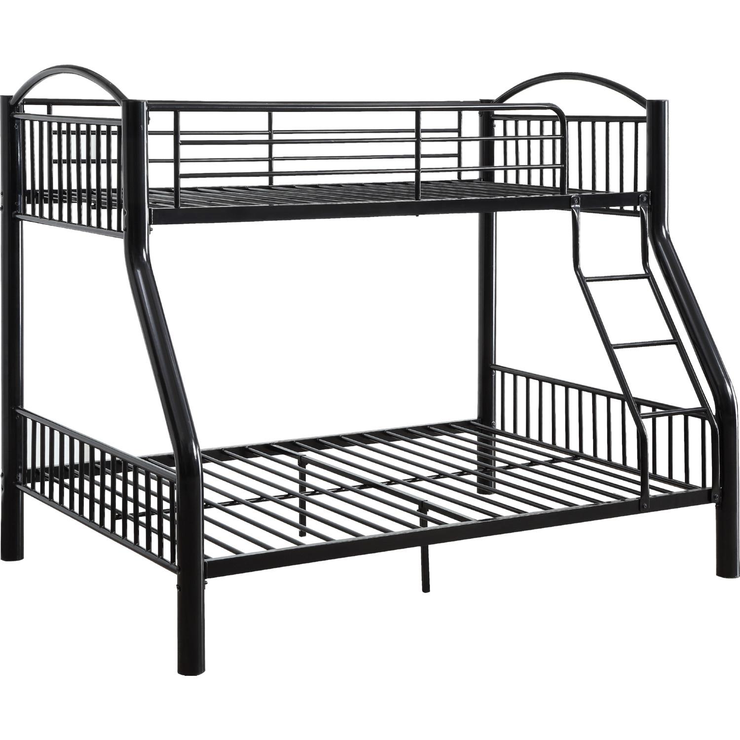 

    
Simple Black Twin/Full Bunk Bed by Acme Cayelynn 37380BK
